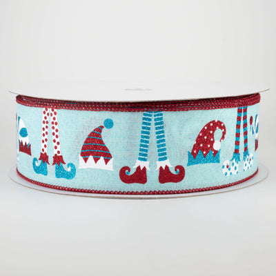 2.5" Elf Hats & Legs Ribbon: Ice Blue (50 Yards)