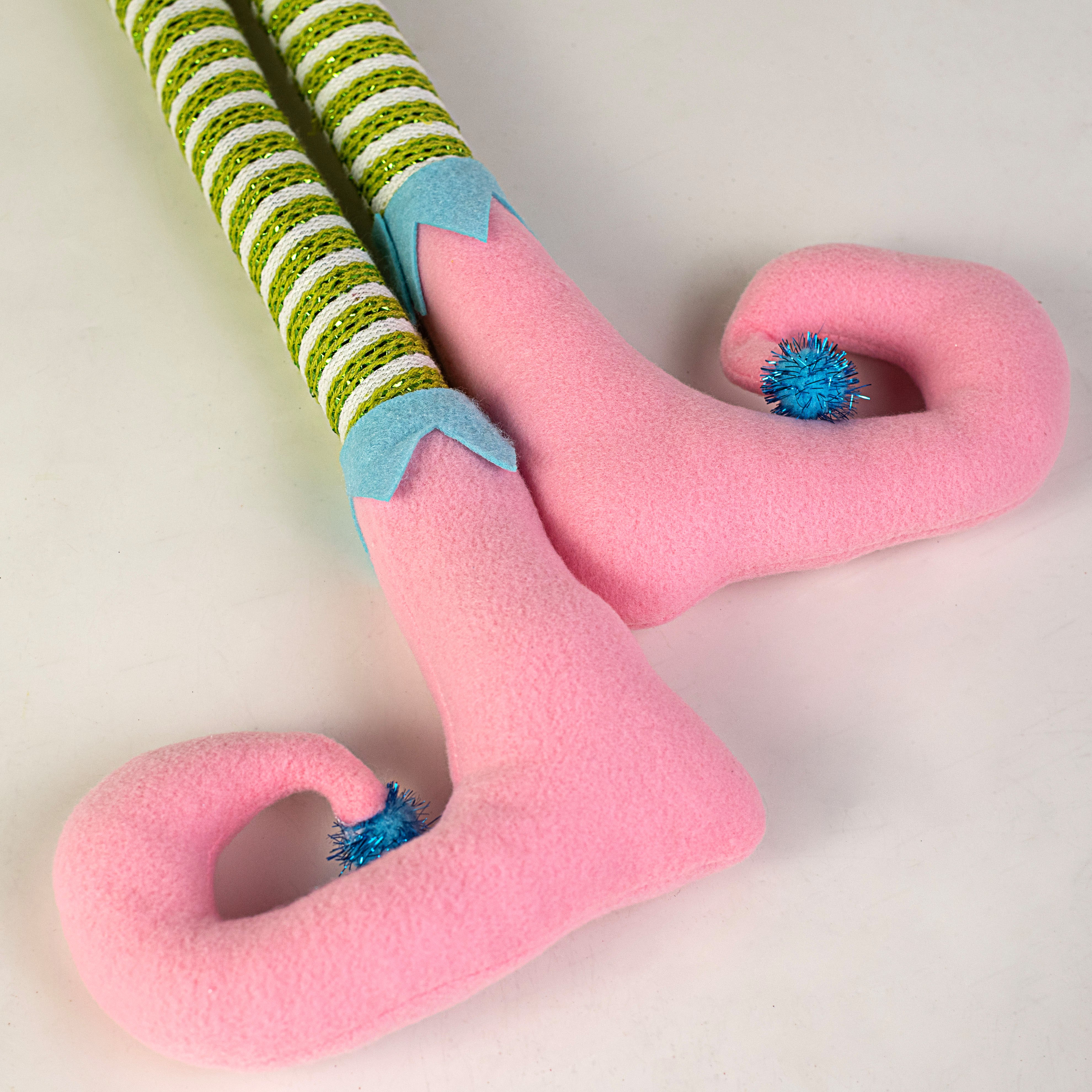Elf Wreath Accent: Light Pink, Ice Blue, Lime Stripe & Polka Dot (3 Piece) detail photo 4