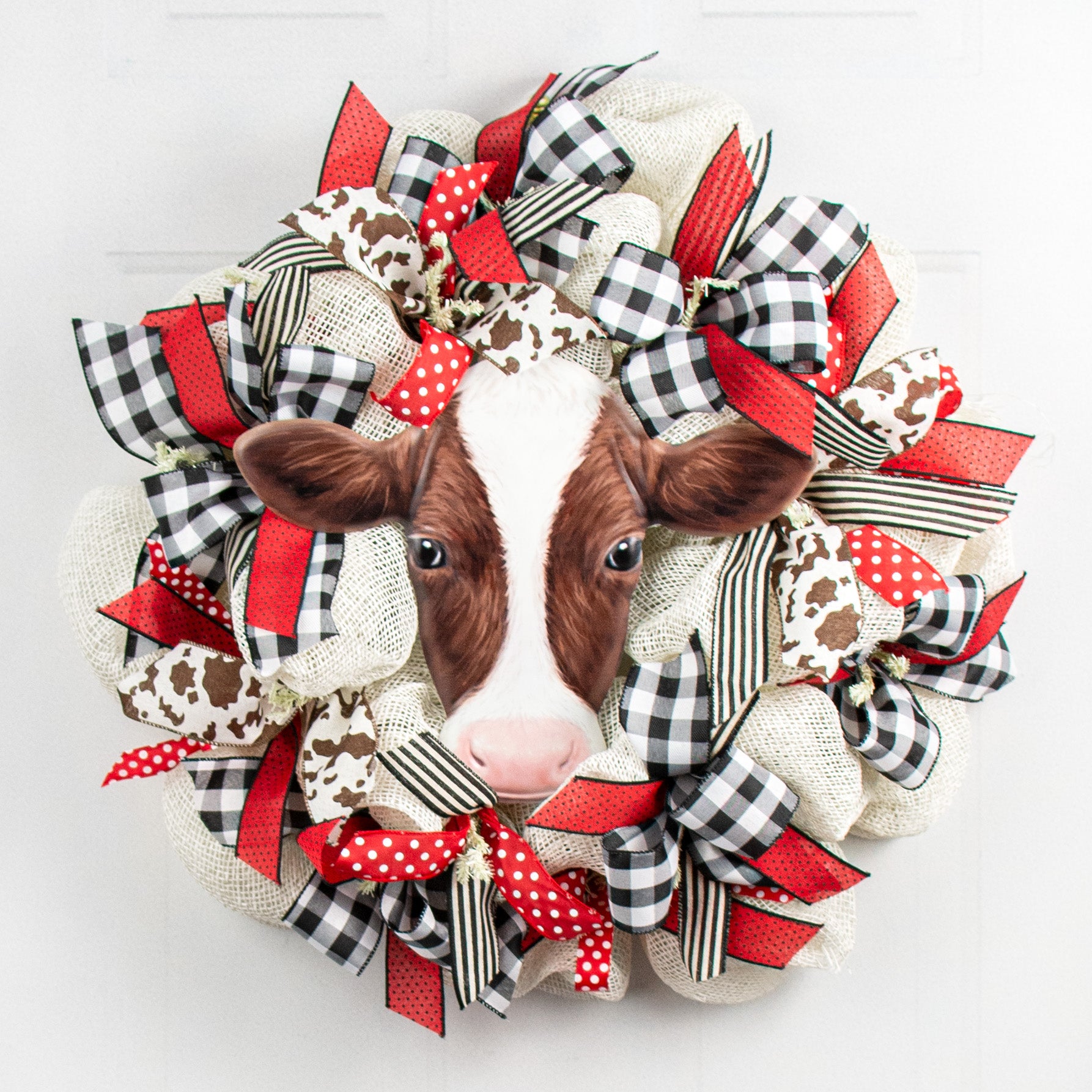 12" Embossed Metal Hanger: Brown Cow Lifestyle Photo
