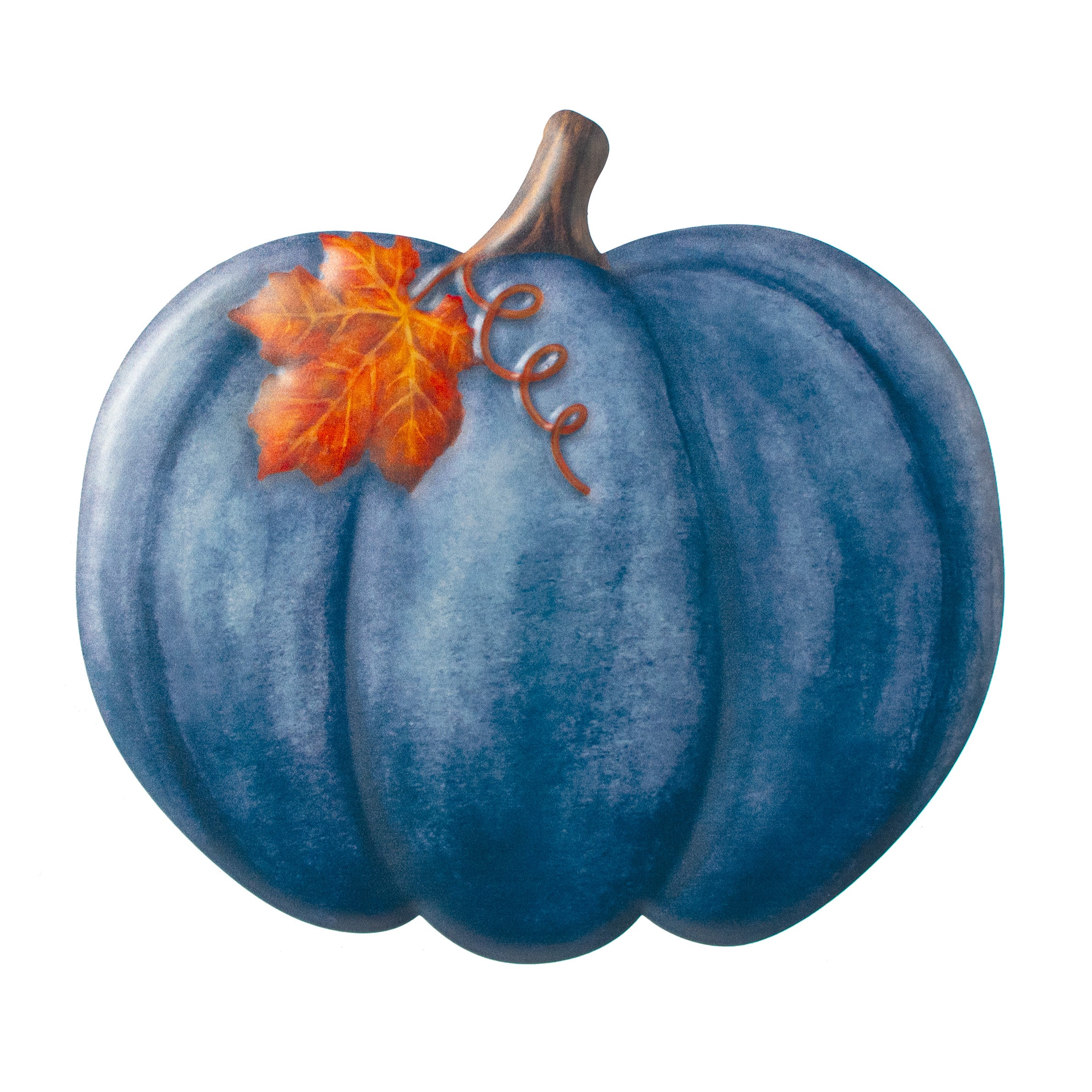 12" Embossed Metal Pumpkin Hanger: Blue Item Number: MD115103
