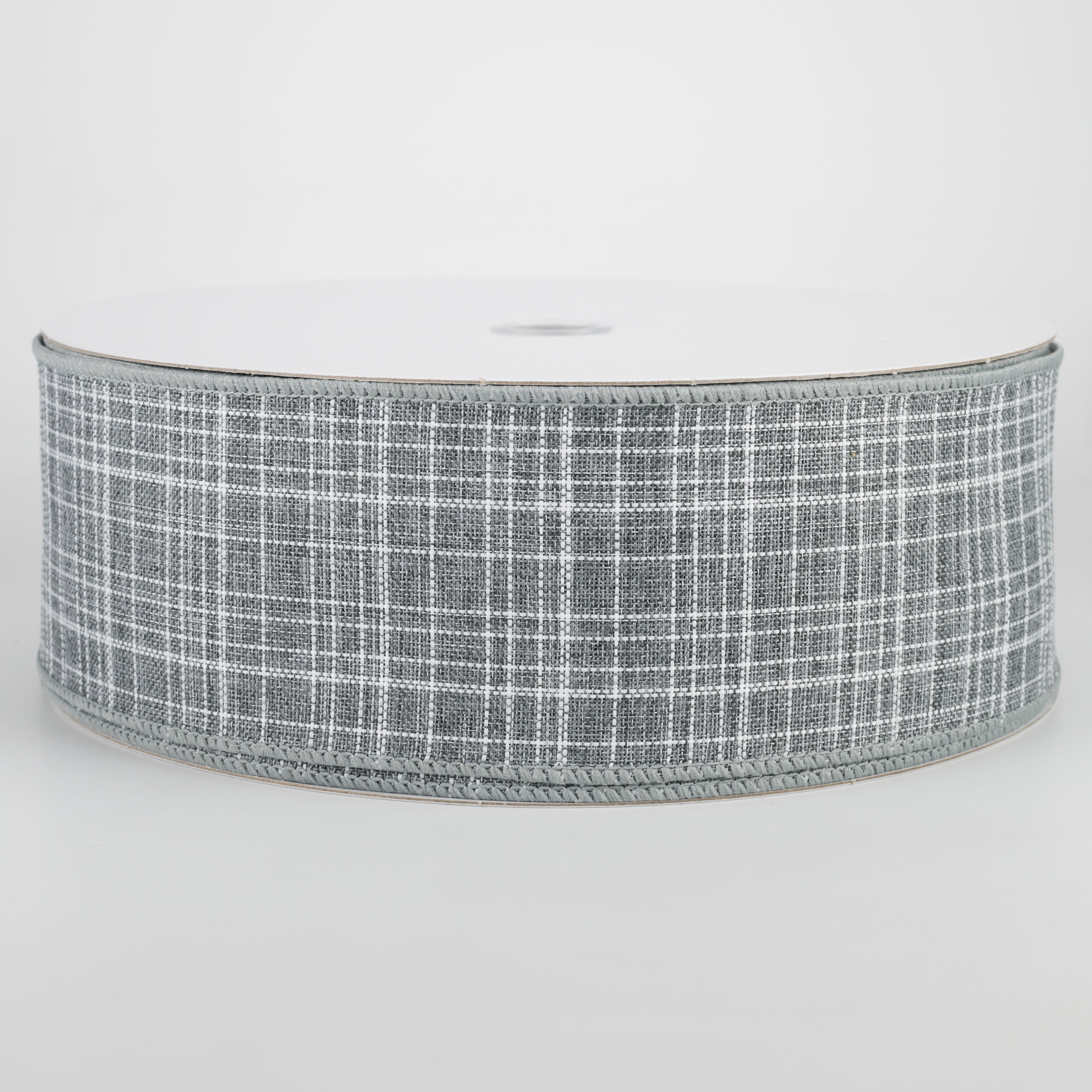 2.5" Estelle Textured Linen Ribbon: Grey (50 Yards) Item Number: 841-40-051