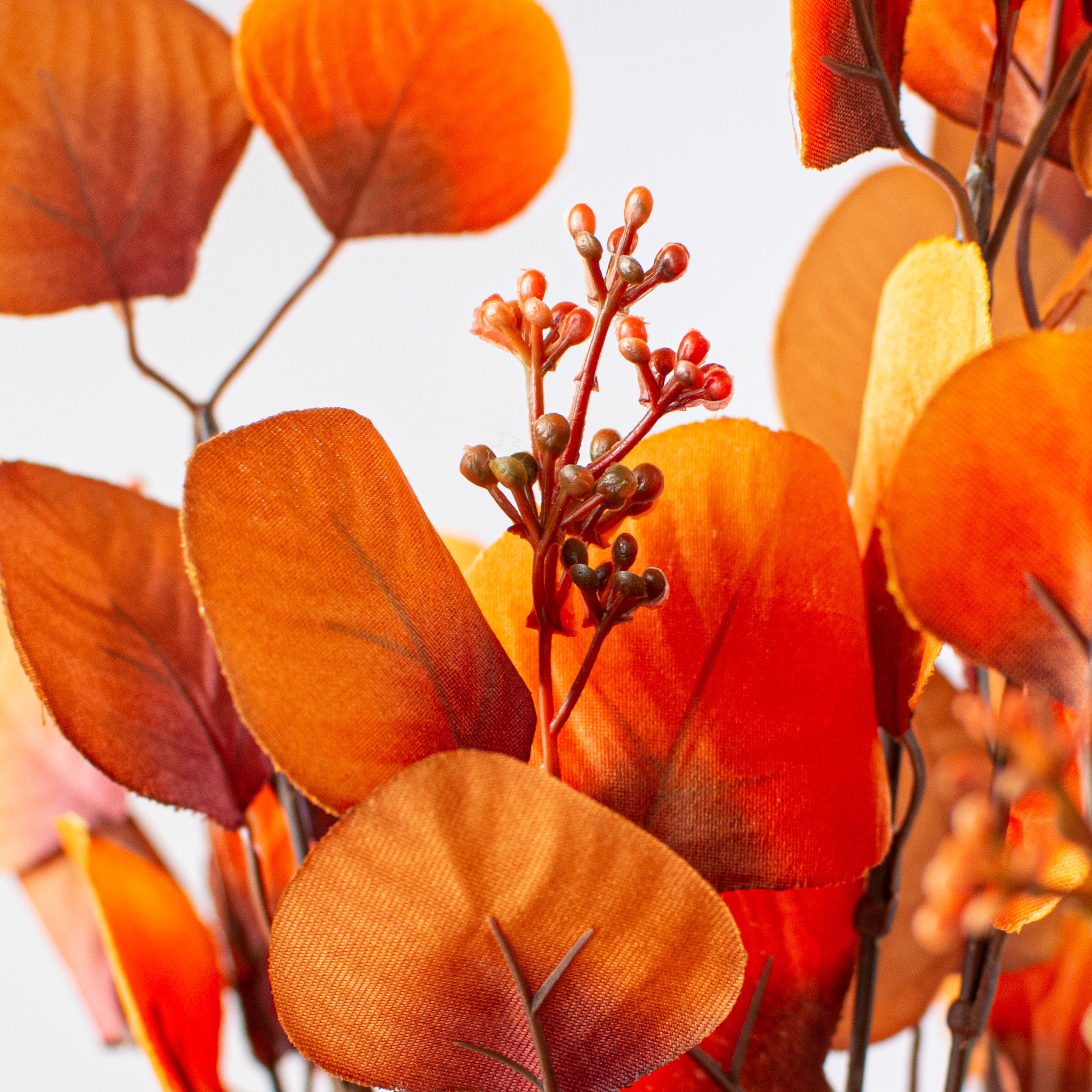18" Eucalyptus Bush: Orange & Rust detail photo 4
