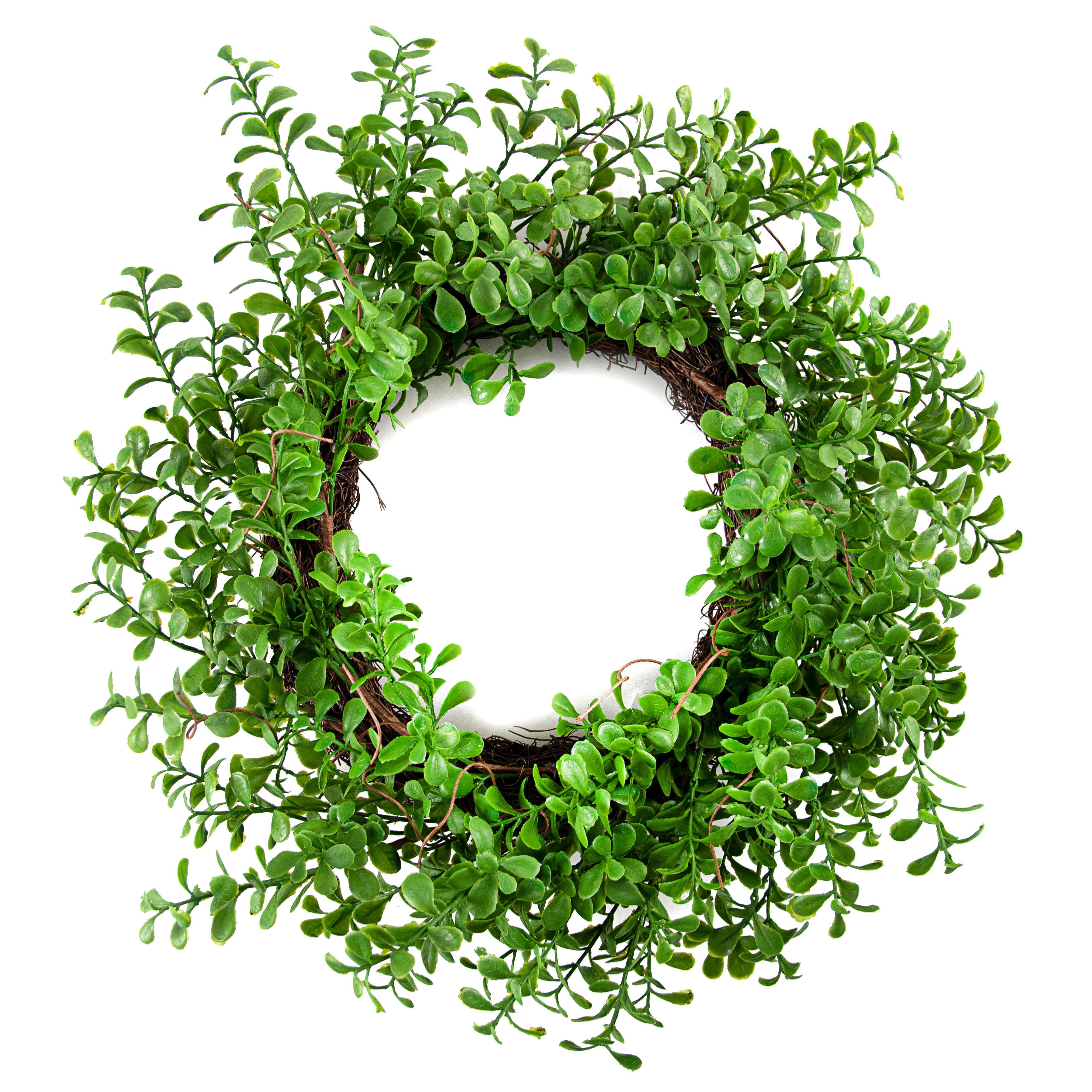 22" Evergreen Boxwood Twig Wreath Item Number: 78900