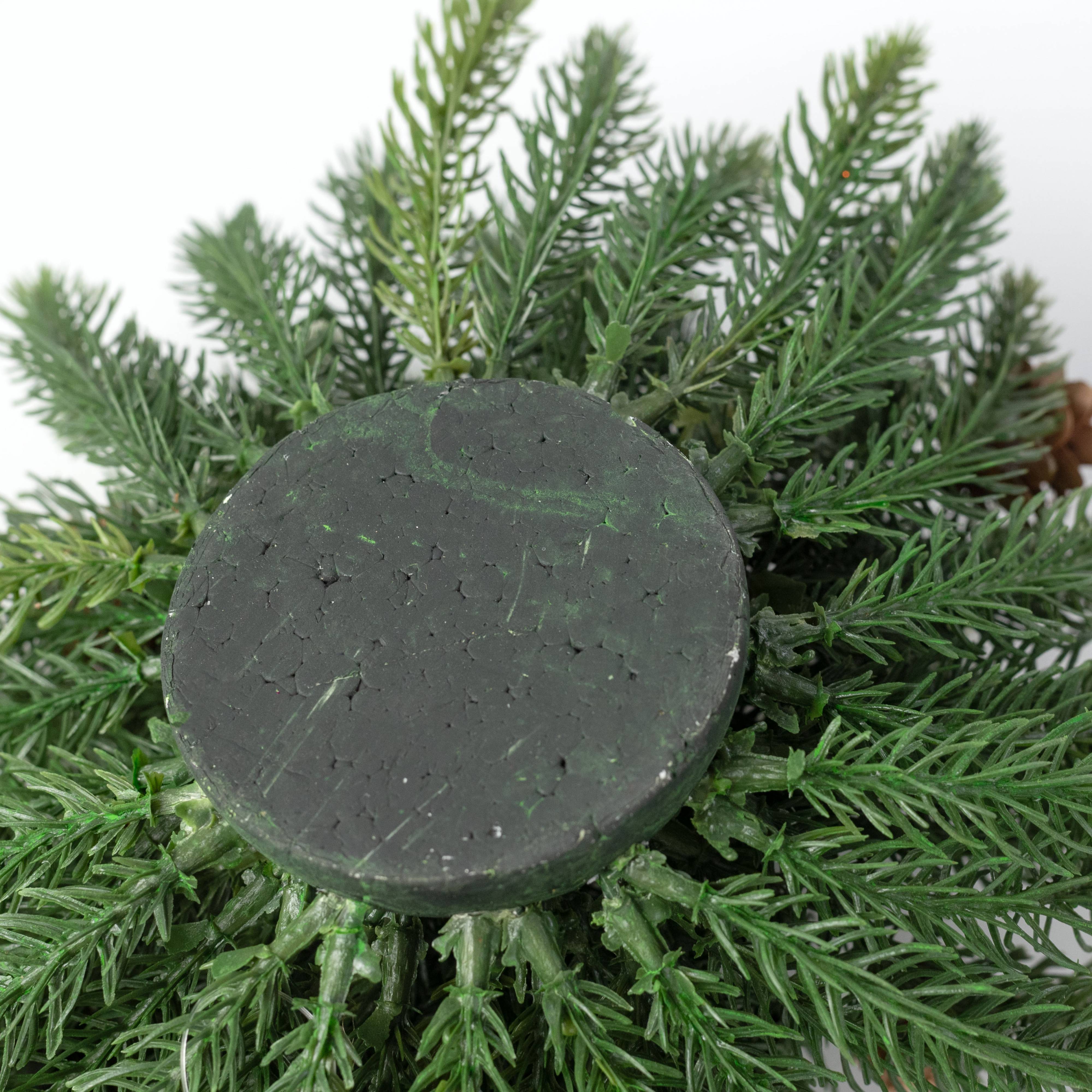 11" Evergreen Spruce Fir Half Ball Sphere detail photo 3