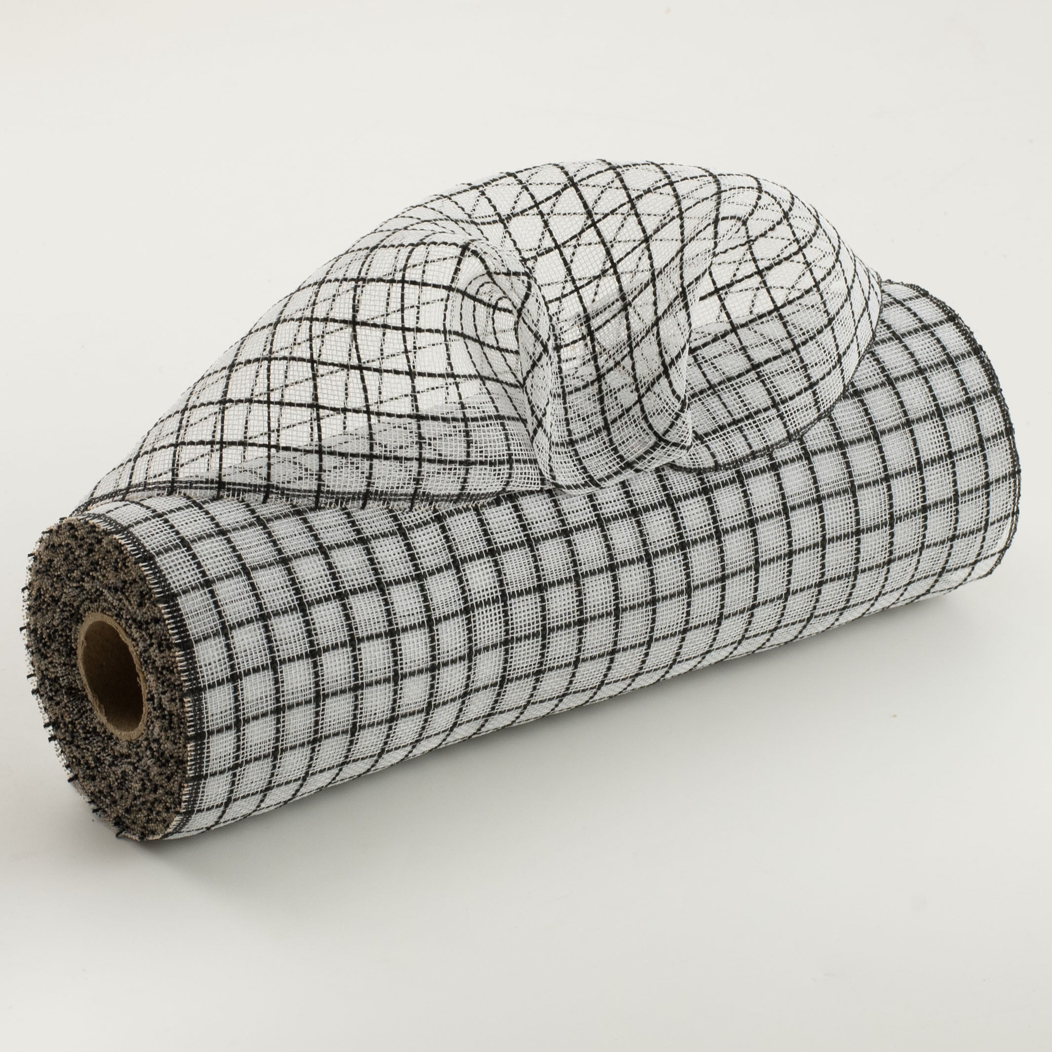 10" Fabric Fine Weave Check Mesh: White with Black Item Number: RY5003F6
