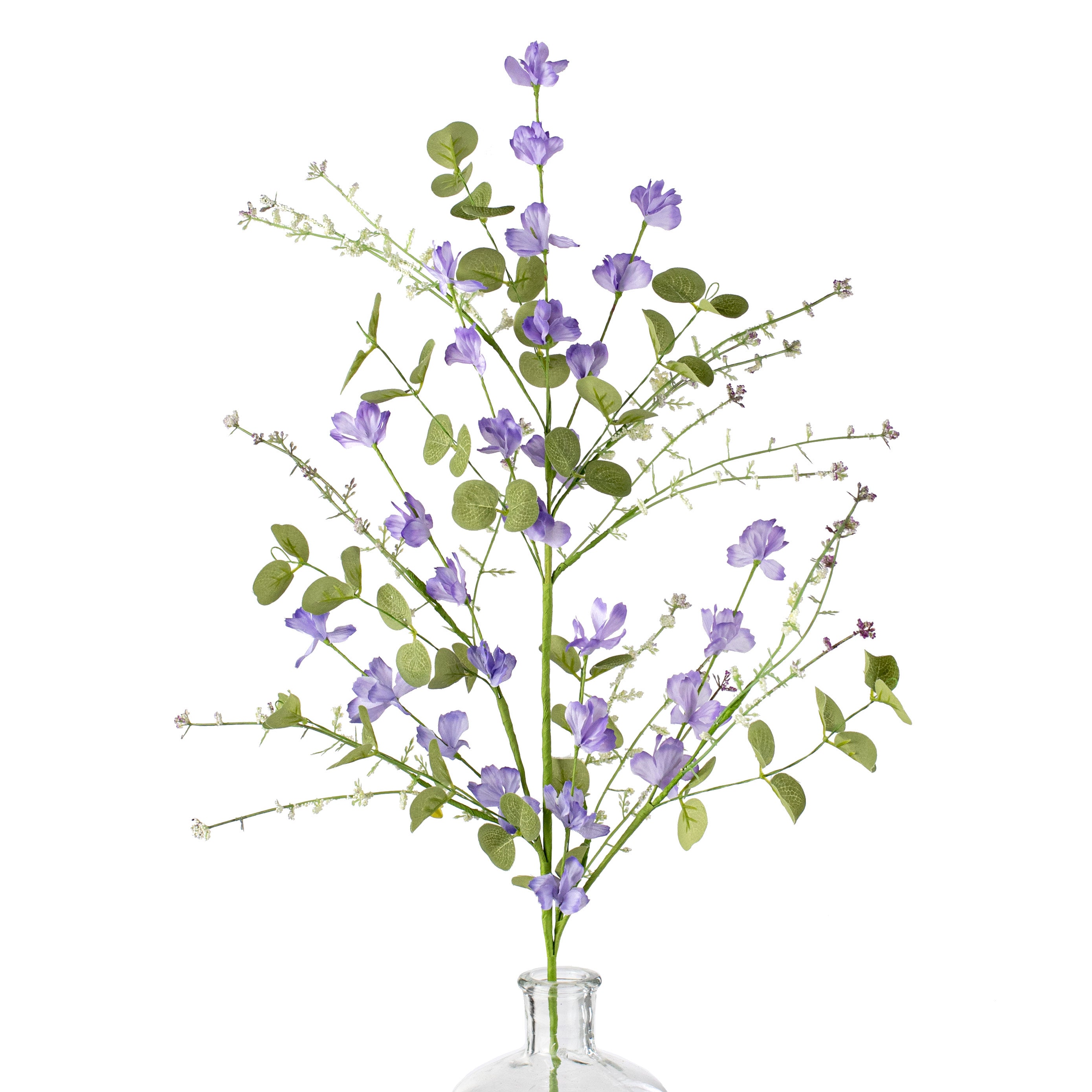 Romántico Ramo De Flores De Lavanda Y Eucalipto Hojas En Estilo Retro Foto de st