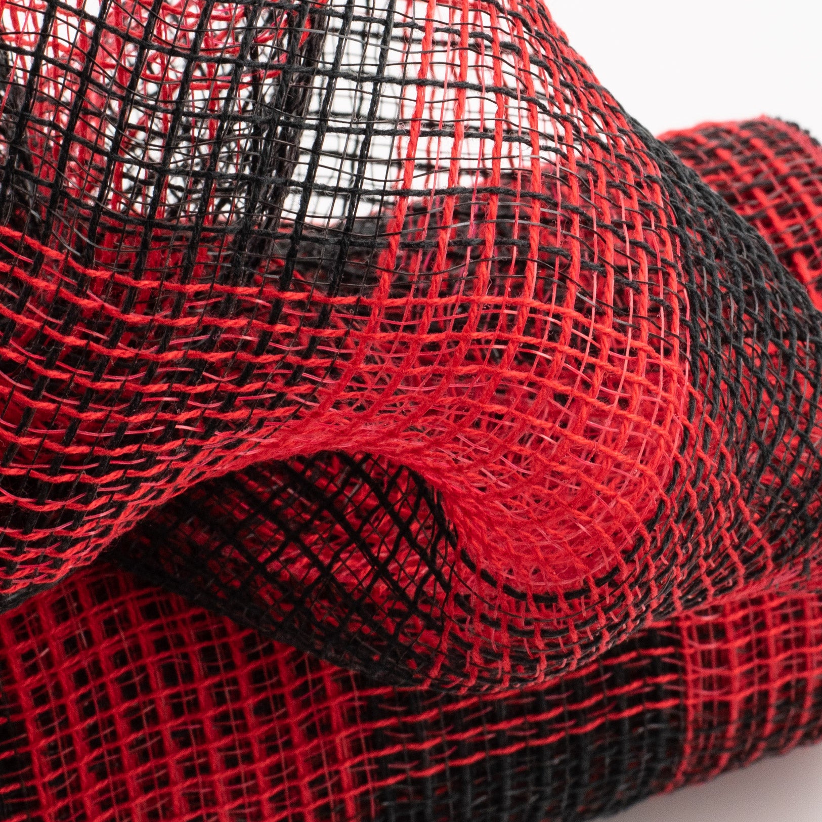 10" Fabric Mesh: Black & Red Plaid Lifestyle Photo