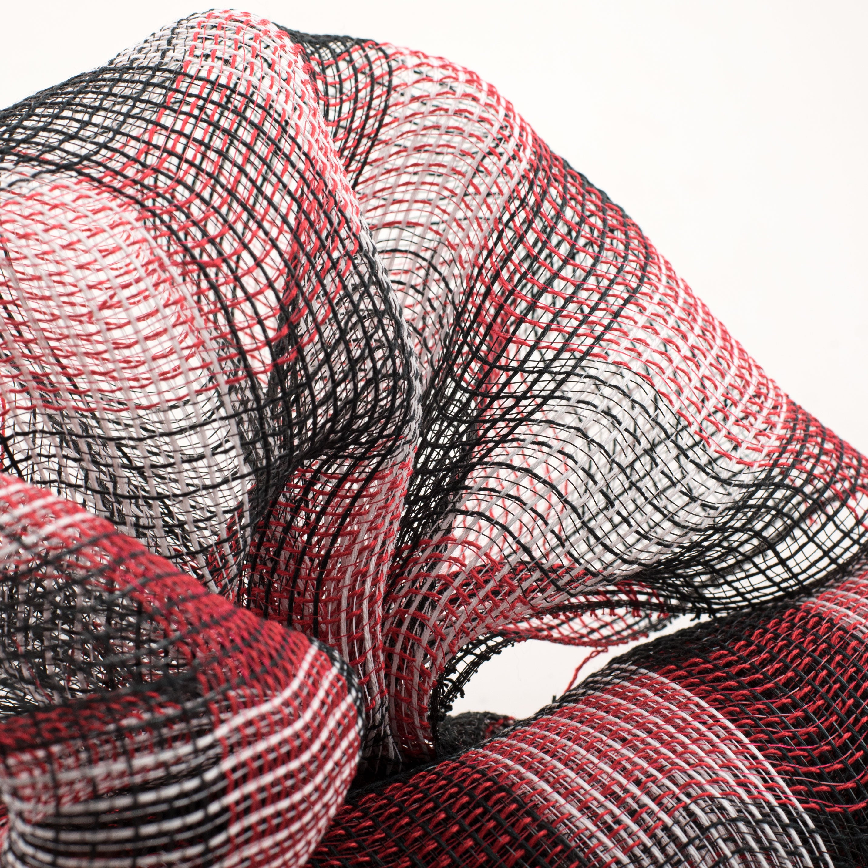 21" Fabric Mesh: Black, Red, White Plaid Lifestyle Photo