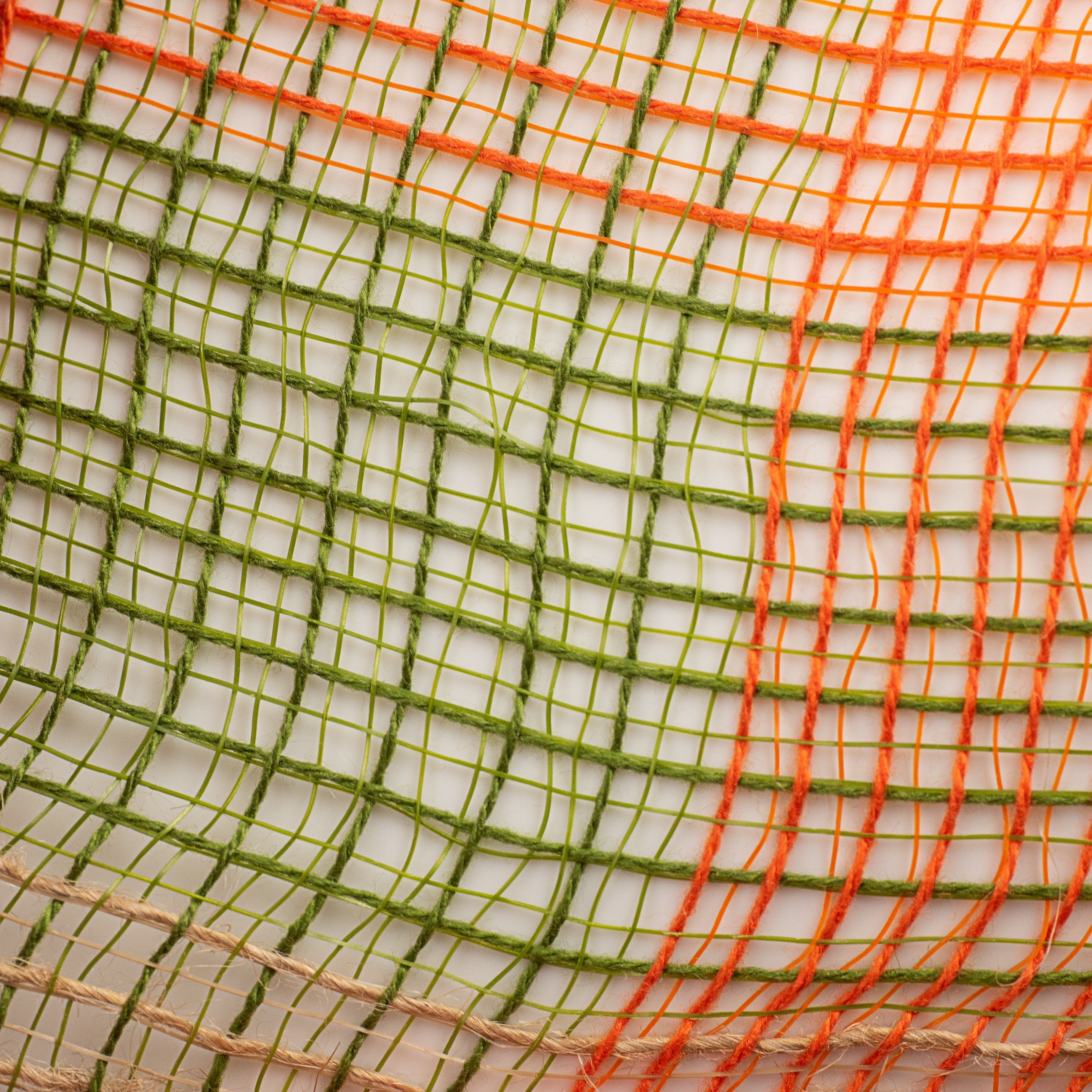 10" Fabric Mesh: Fall Plaid Jute detail photo 3