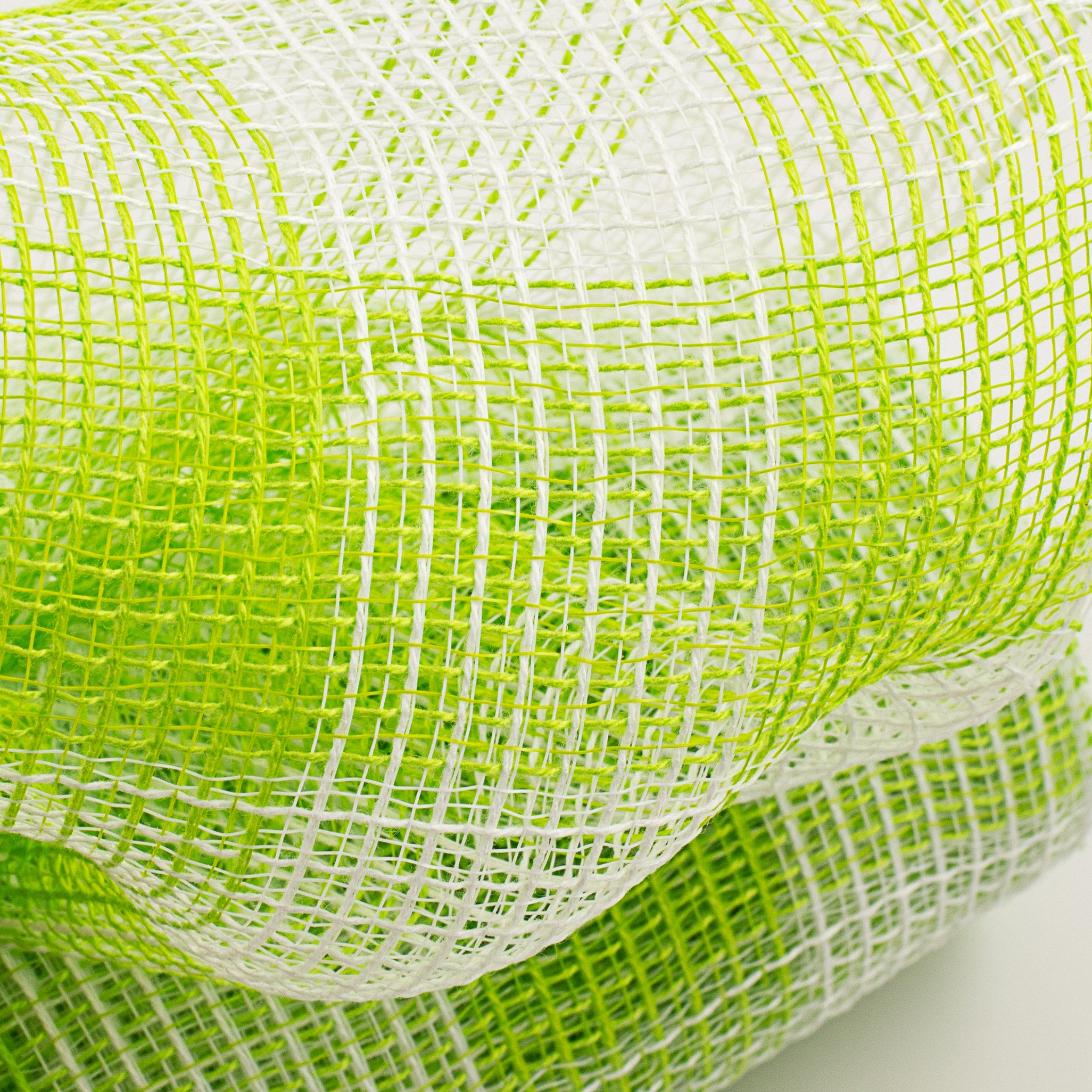 10" Fabric Mesh: Lime & White Plaid Lifestyle Photo