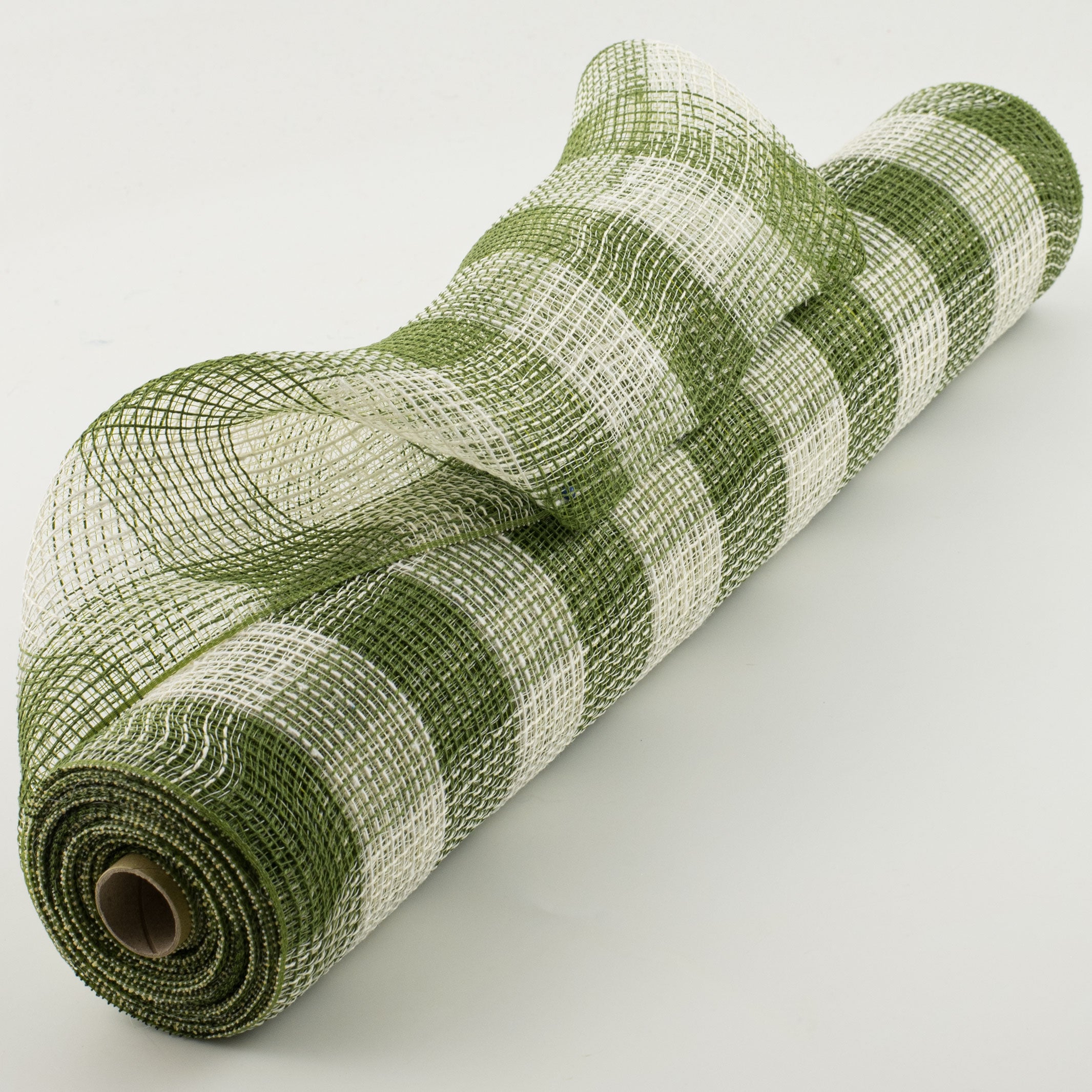 21" Fabric Mesh: Moss & Cream Check Item Number: XB985-07