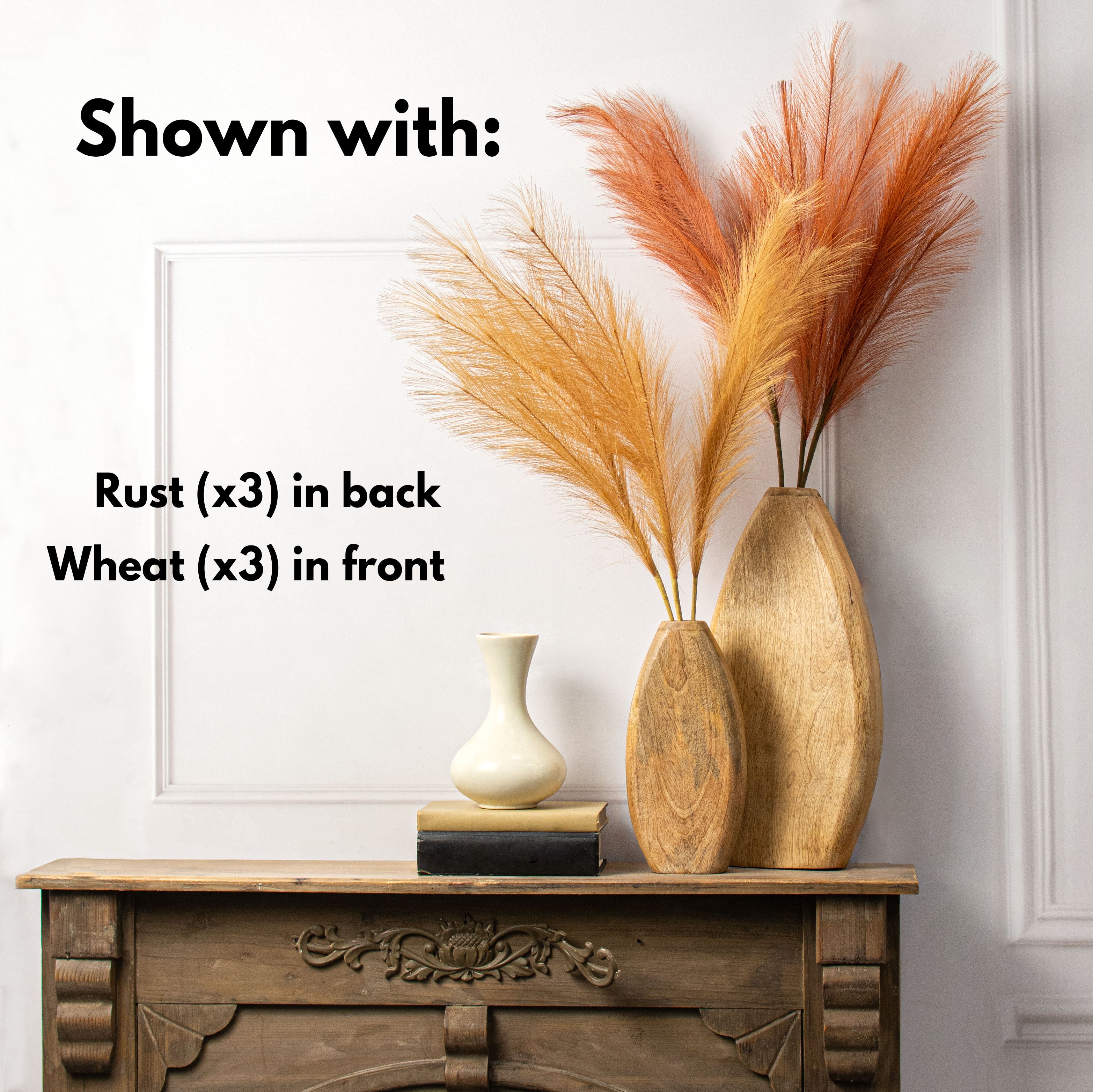 32" Fabric Pampas Grass Spray: Black detail photo 5