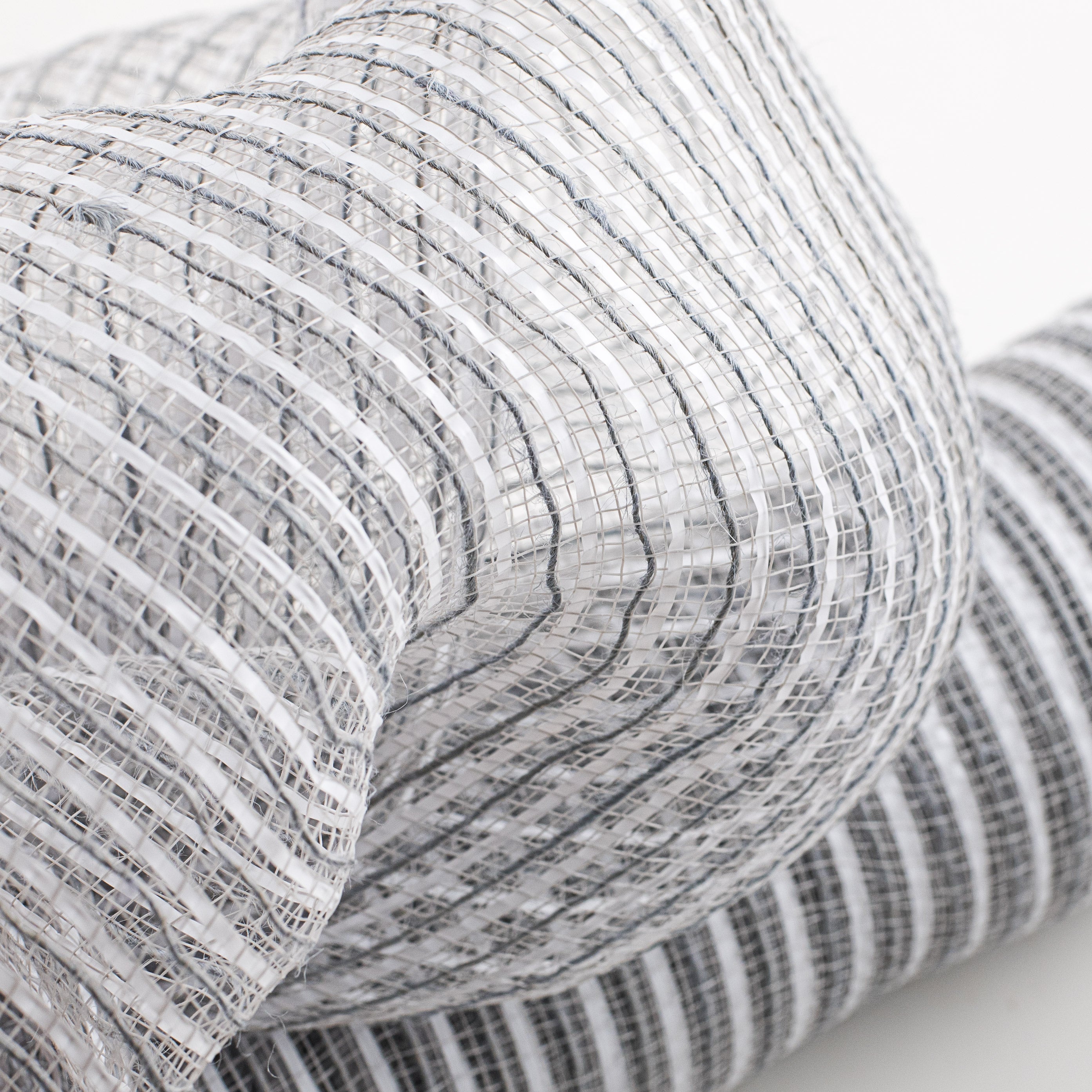 21" Fabric Stripe Mesh: Grey & White Lifestyle Photo