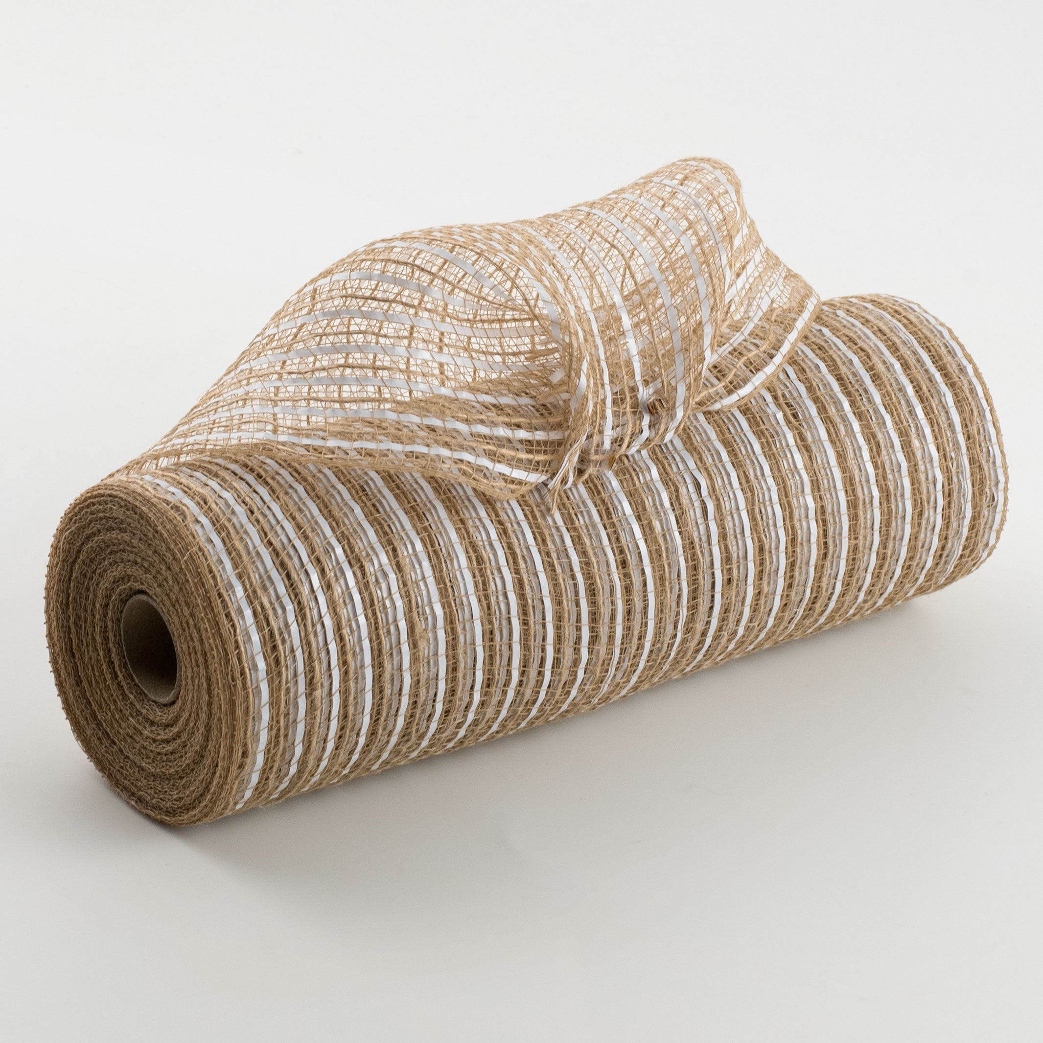 10" Fabric Stripe Mesh: Natural & White Item Number: XB102010-15