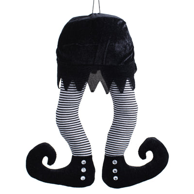 15" Fabric Stripe Witch Legs: Black & White Item Number: HH7459