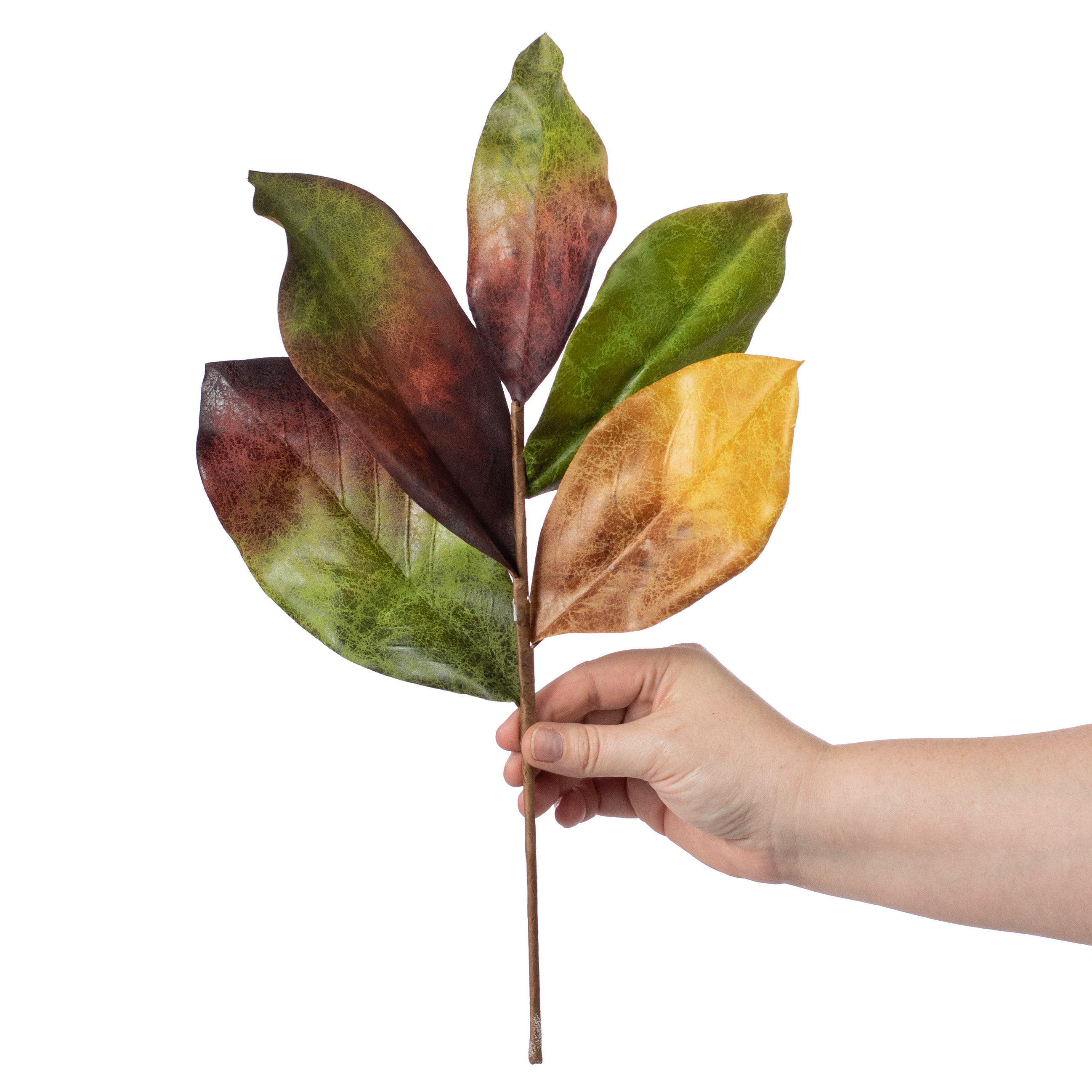 15" Fall Magnolia Leaf Pick Lifestyle Photo