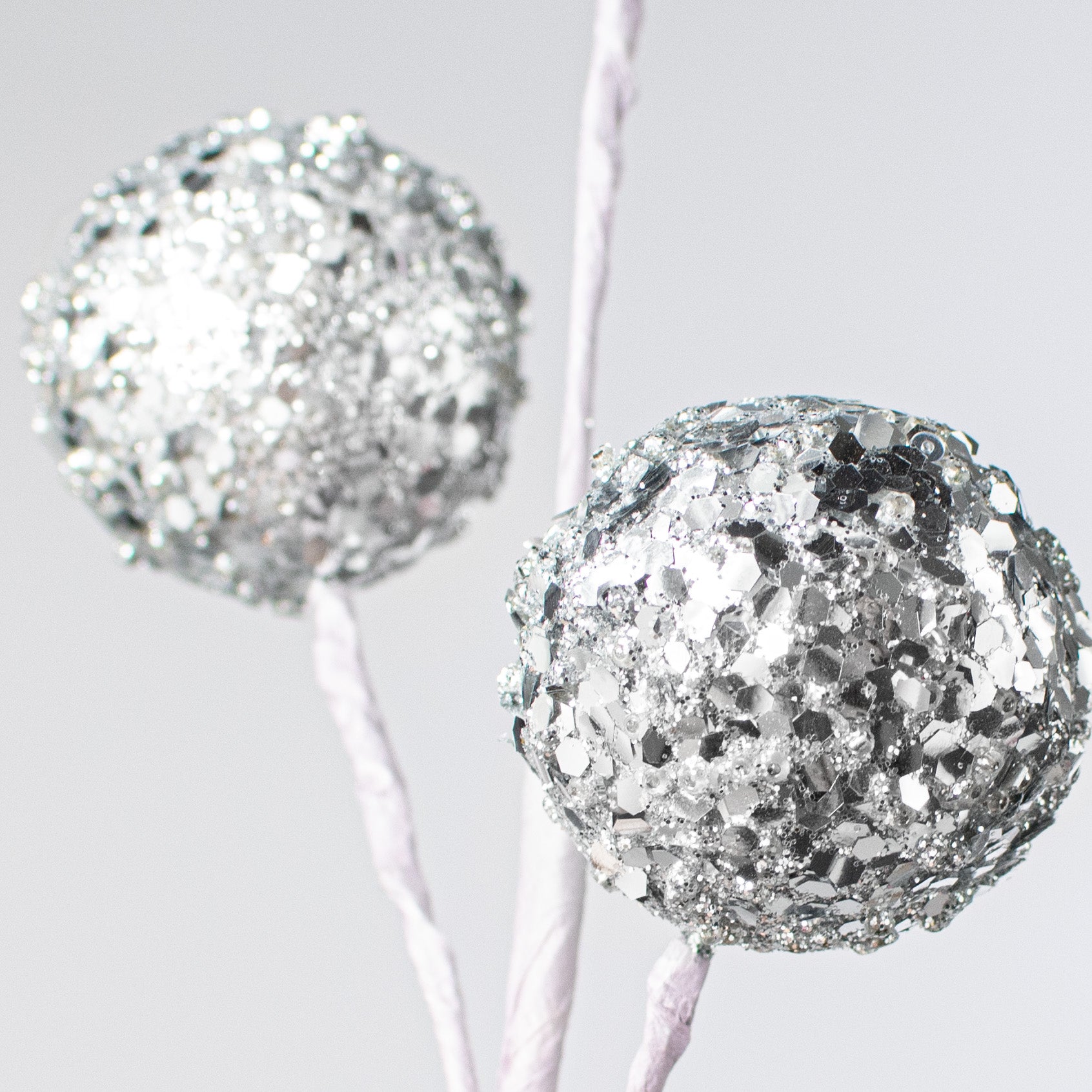 16" Fancy Glitter Ball Pick: Silver Lifestyle Photo