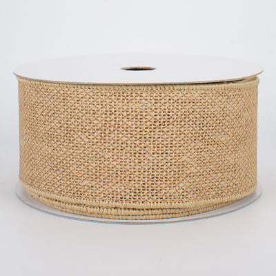 2.5" Faux Burlap Ribbon: Natural (10 Yards)