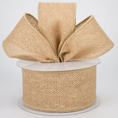 2.5" Faux Burlap Ribbon: Natural (10 Yards) Lifestyle Photo