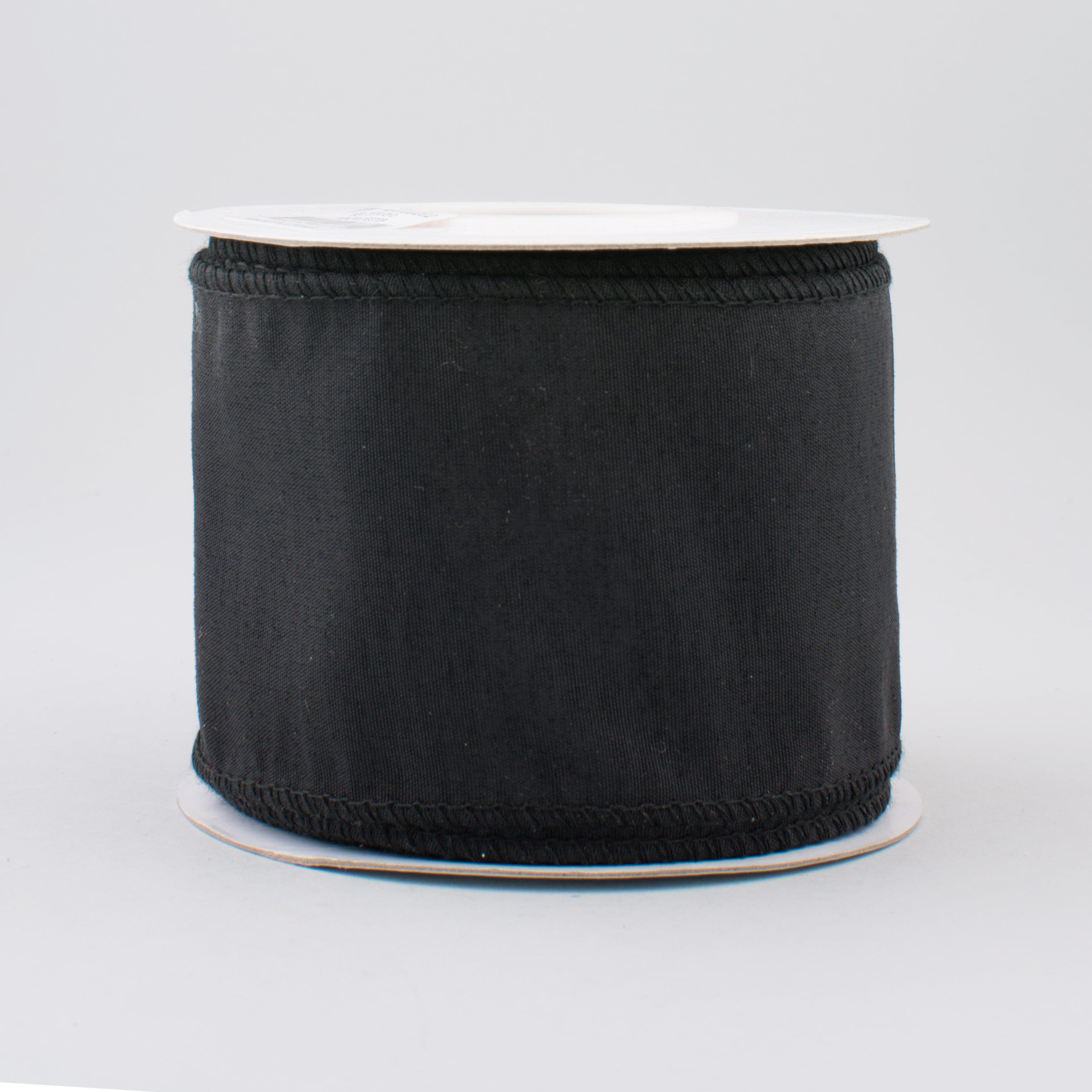 2.5" Faux Dupioni Ribbon: Black (10 Yard Roll)