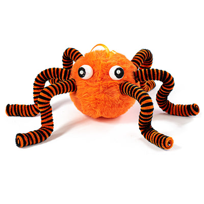 15" Faux Fur Spider Wreath Accent: Orange & Black Item Number: 56968OR
