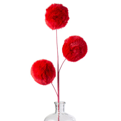 29" Faux Fur Spray: Red Item Number: 85682RD