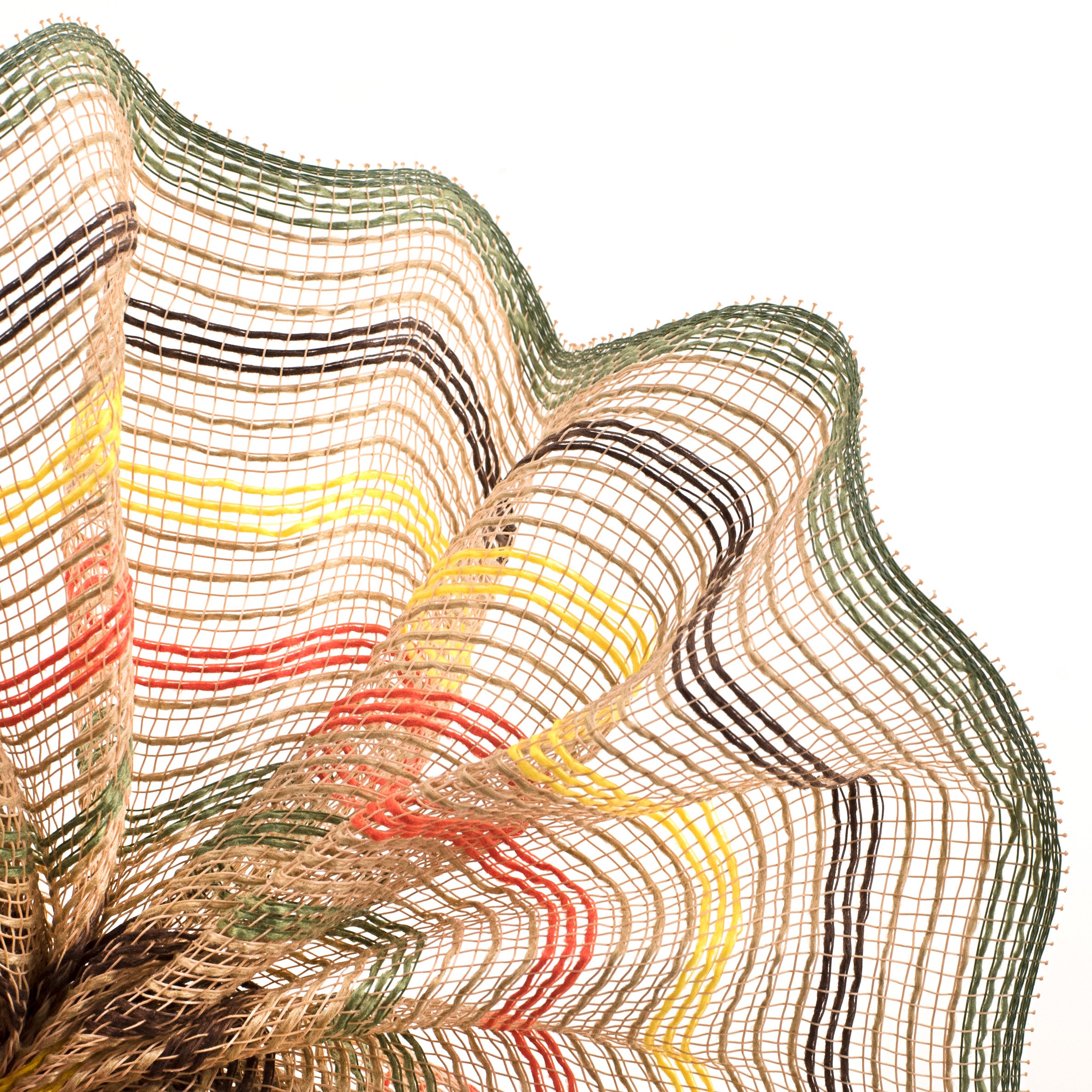 10" Faux Jute Stripe Mesh: Fall Colors Lifestyle Photo
