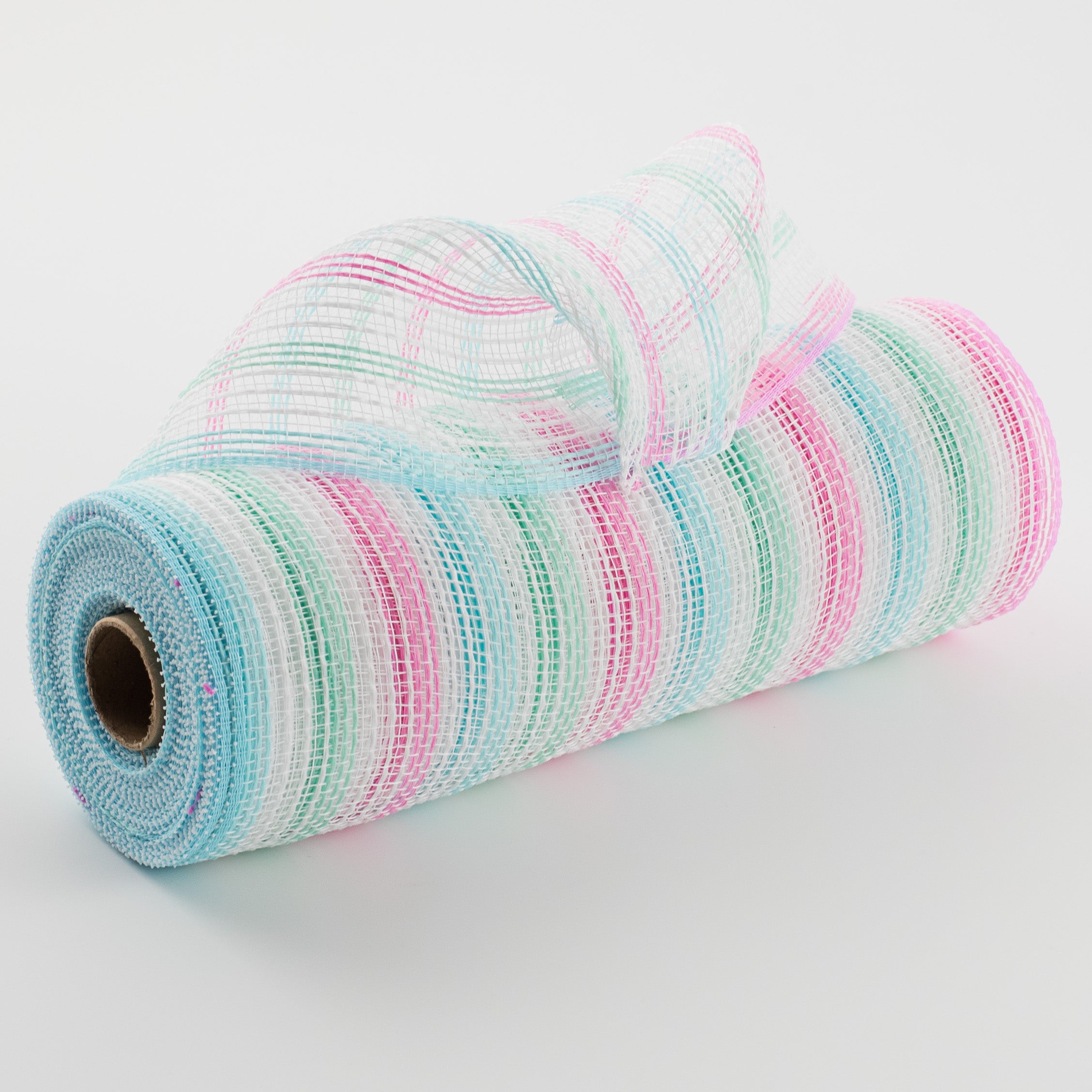 10" Faux Jute Stripe Mesh: White, Pink, Mint, Light Blue Item Number: RY8338AT