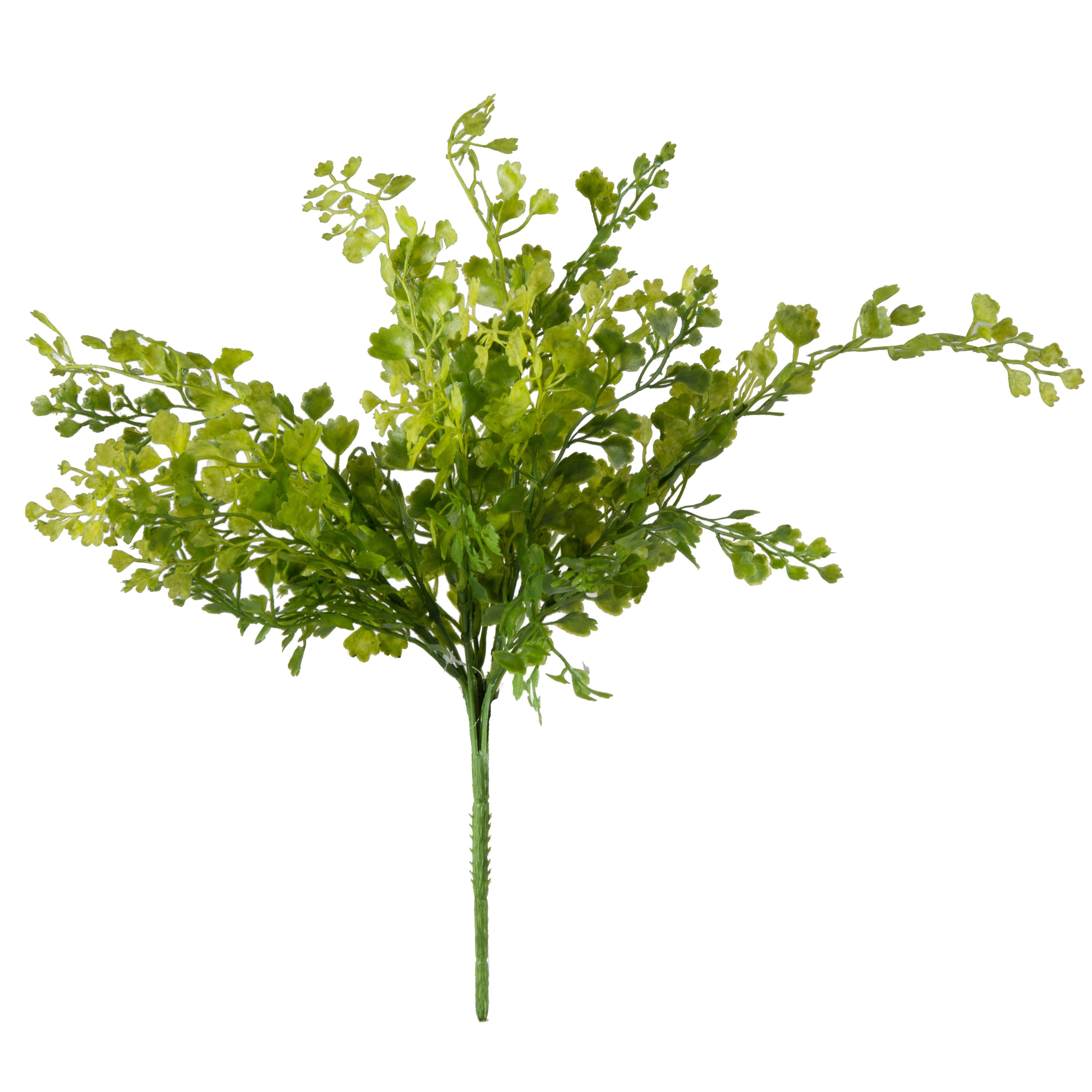 17" Faux Maidenhair Fern Bush: Bright Green Item Number: 246174