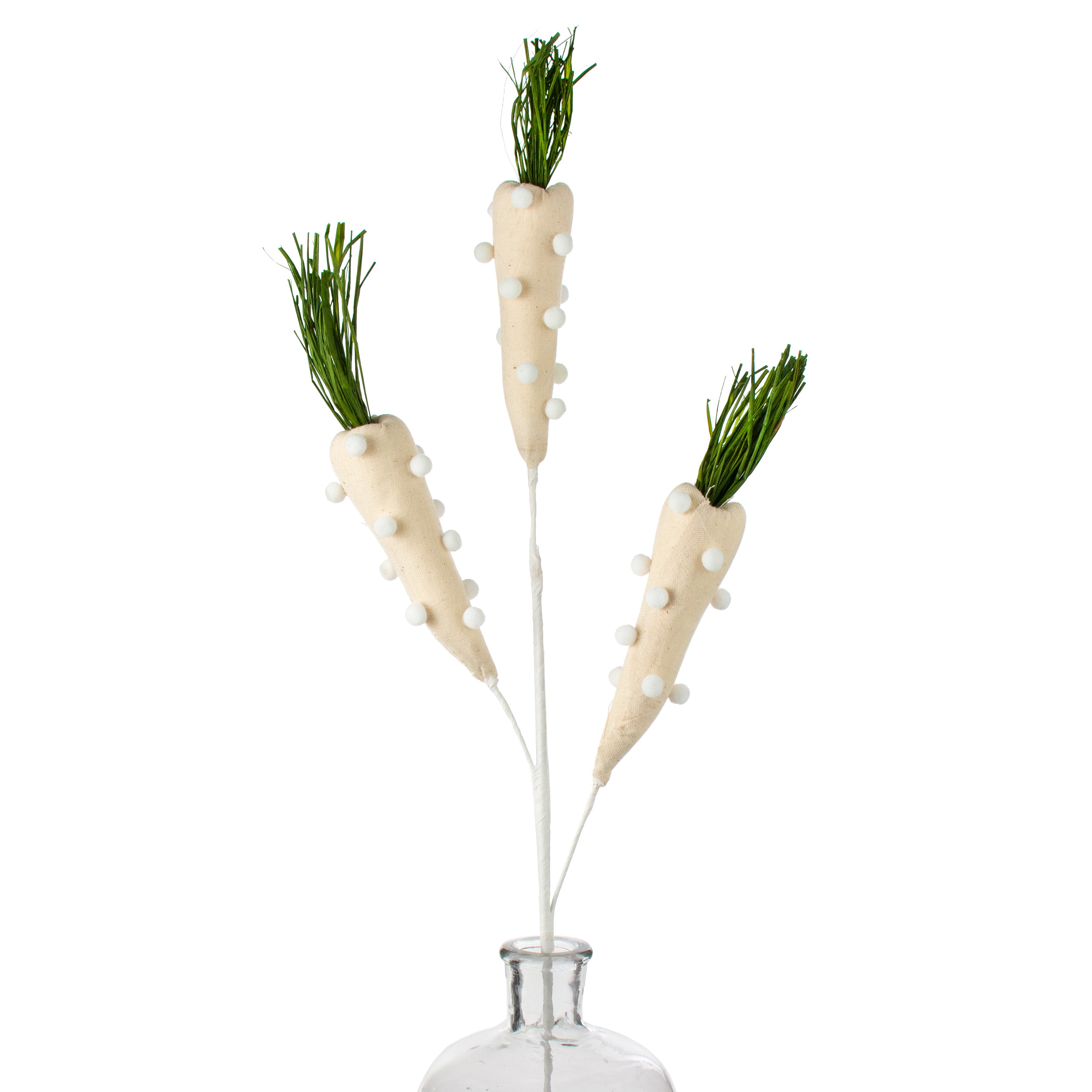30" Felt Ball Carrot Spray: Cream Item Number: 63299NAT
