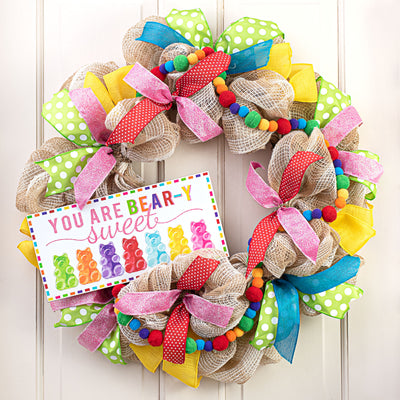 4' Felt Ball Garland: Rainbow Lifestyle Photo