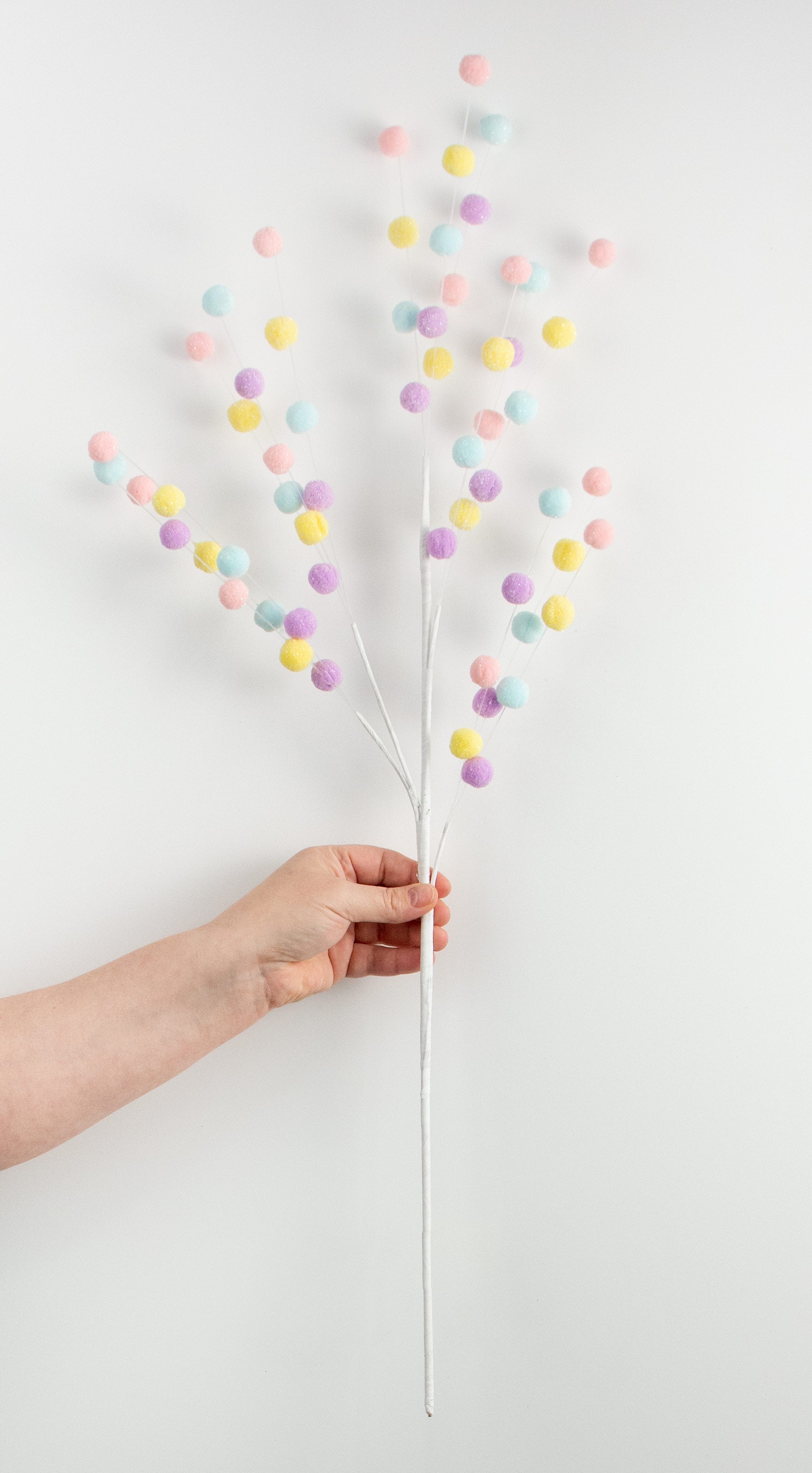 30" Felt Ball Spray: Easter Pastel Multi detail photo 3
