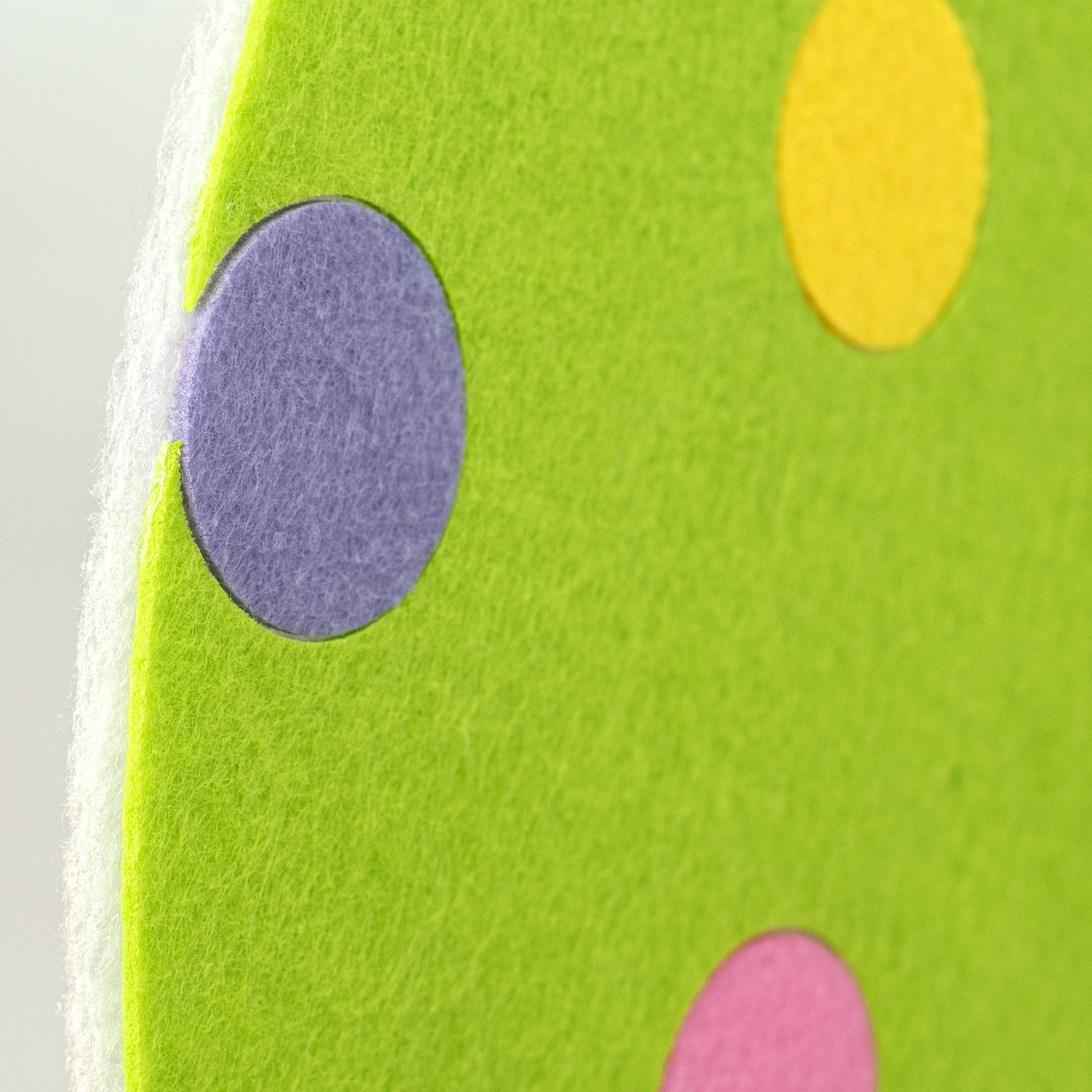 12" Felt & Foam Dot Egg Ornament: Light Green detail photo 3