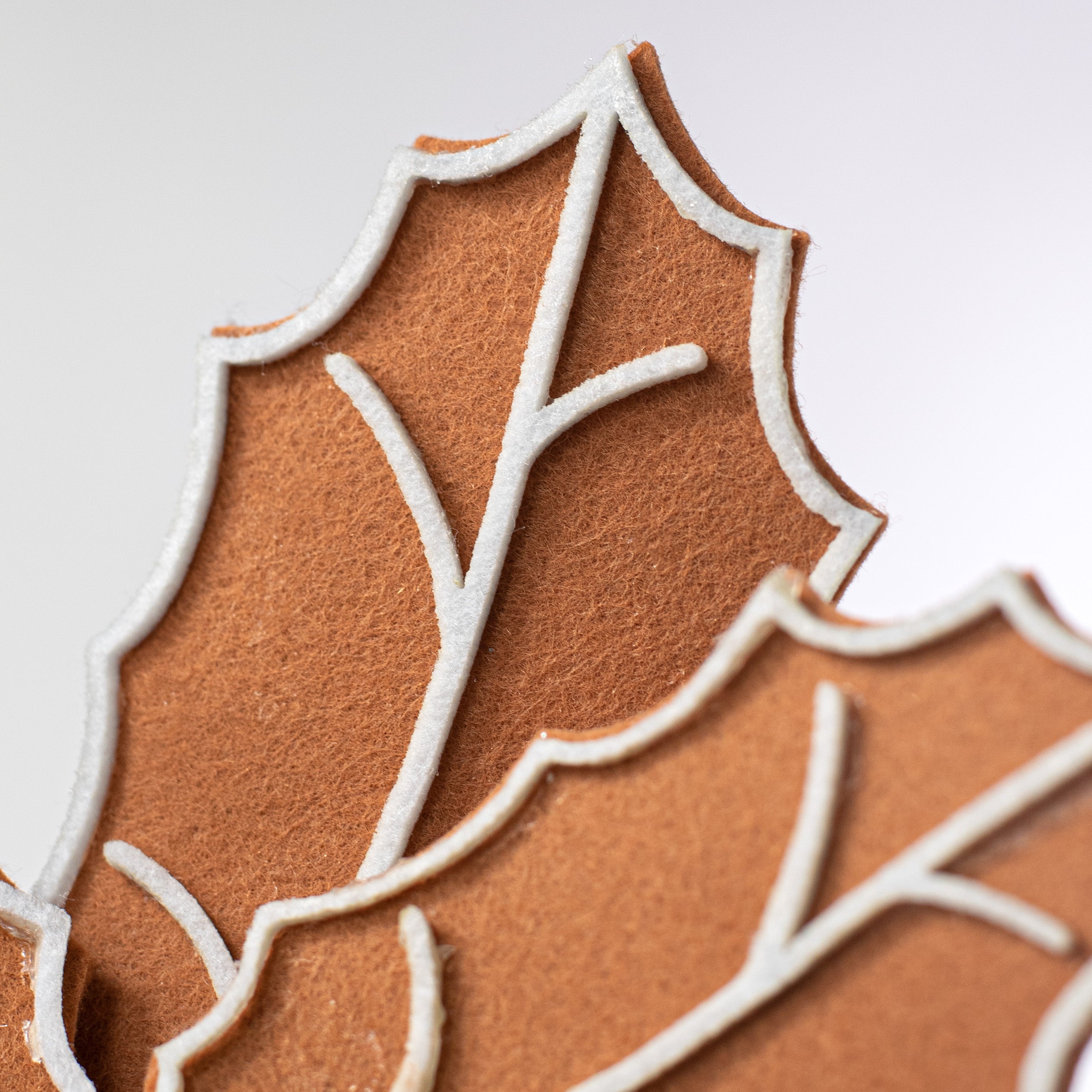 22" Felt Holly Poinsettia Stem: Gingerbread Lifestyle Photo