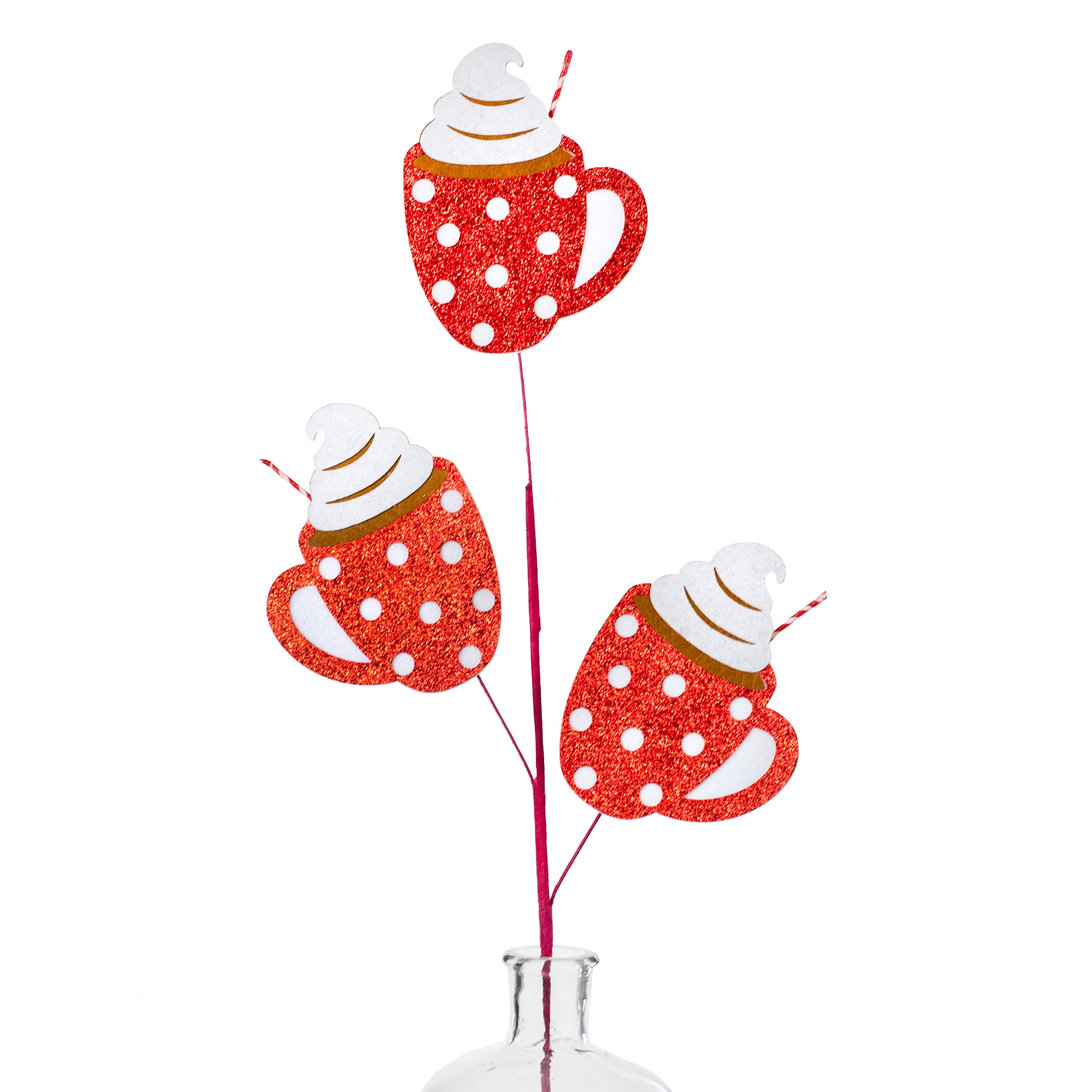 33" Felt Hot Cocoa Mug Spray Item Number: XP0176