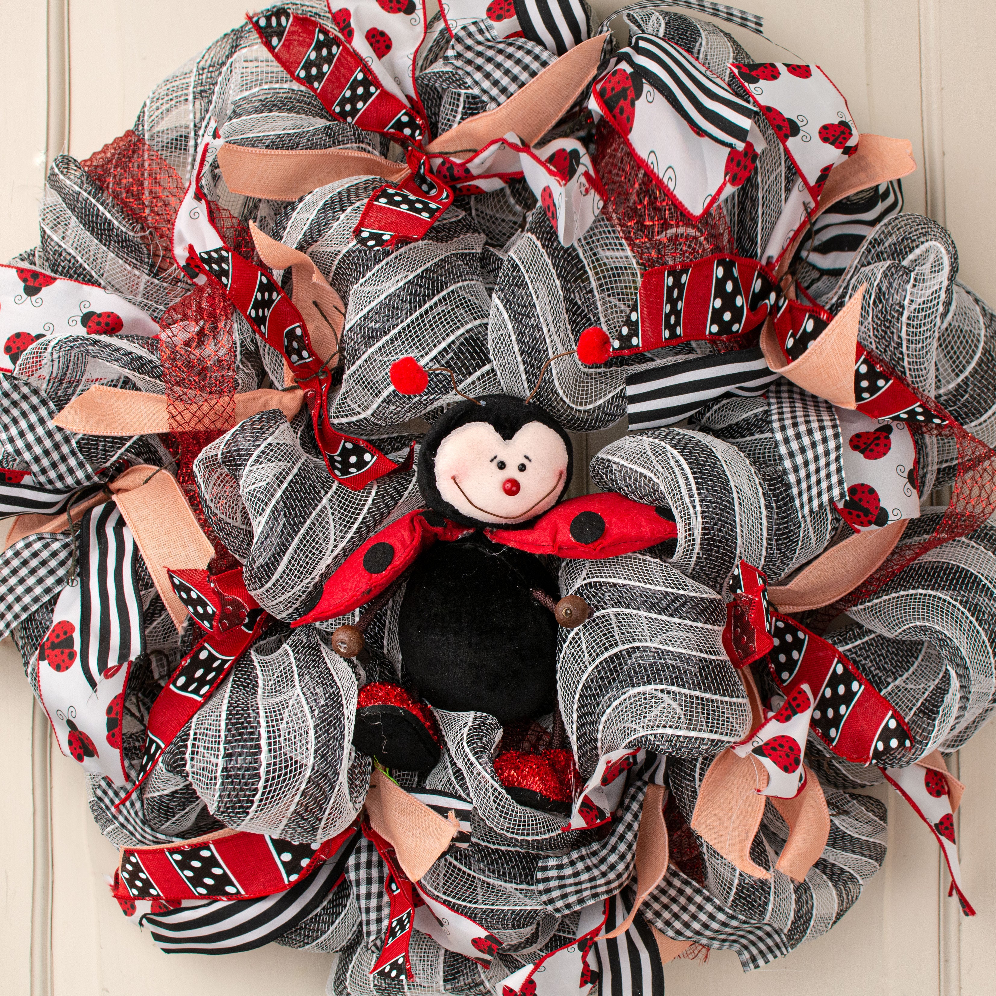 9" Felt Ladybug Ornament Lifestyle Photo