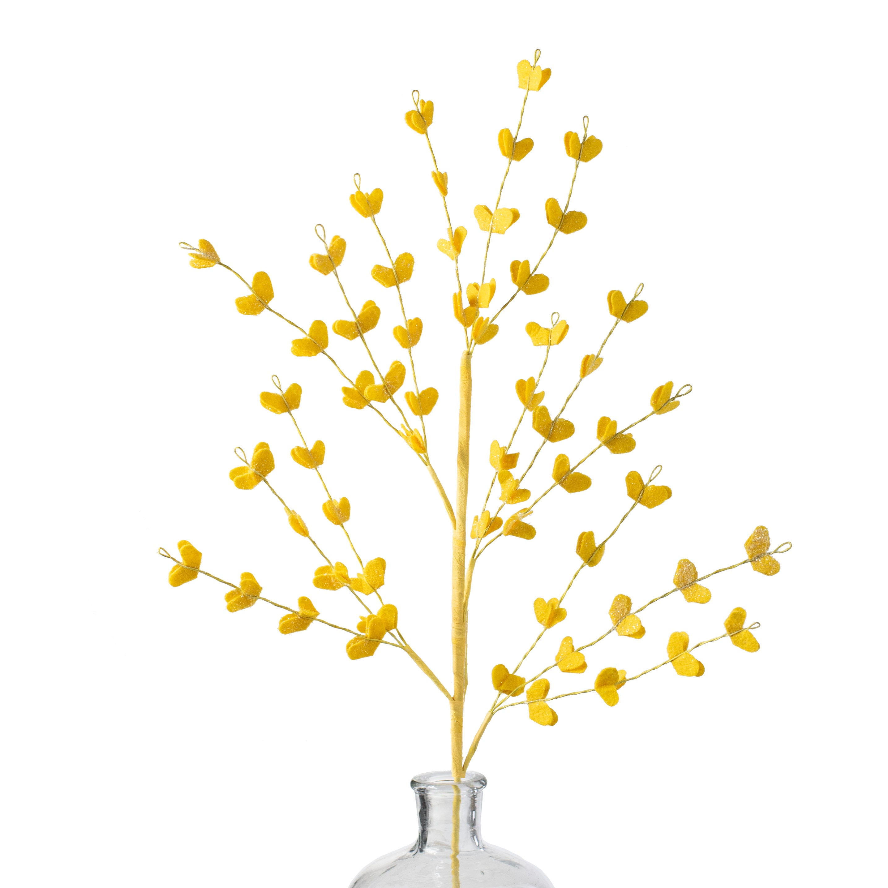 30" Felt Leaf Filler Spray: Yellow Item Number: 63459YW