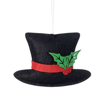 8" Felt Snowman Top Hat Ornament Item Number: XN5867