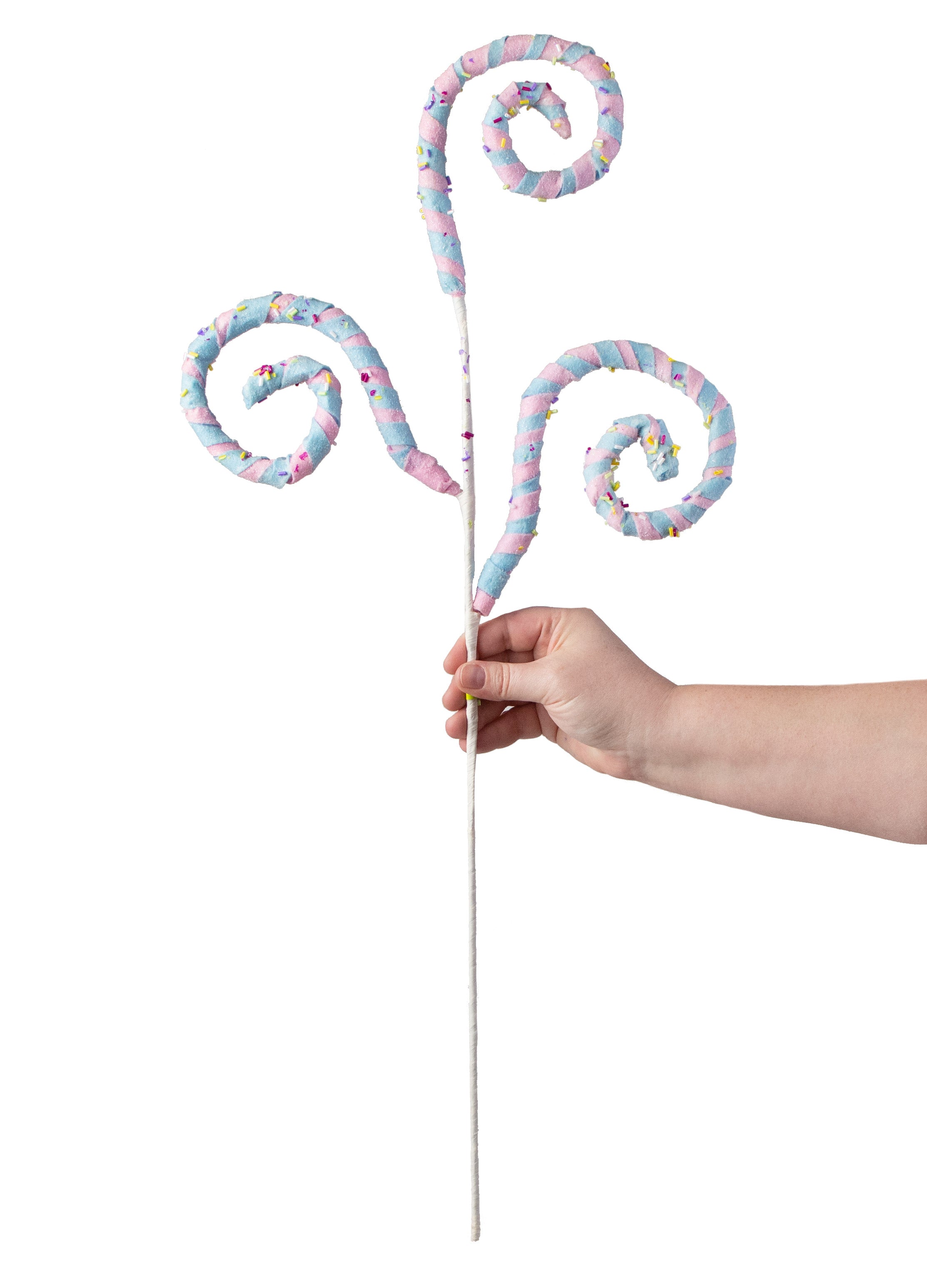 28" Felt Spiral Sprinkle Spray: Pink & Blue detail photo 3
