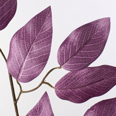 23" Ficus Leaf Spray: Plum Purple (12) Lifestyle Photo
