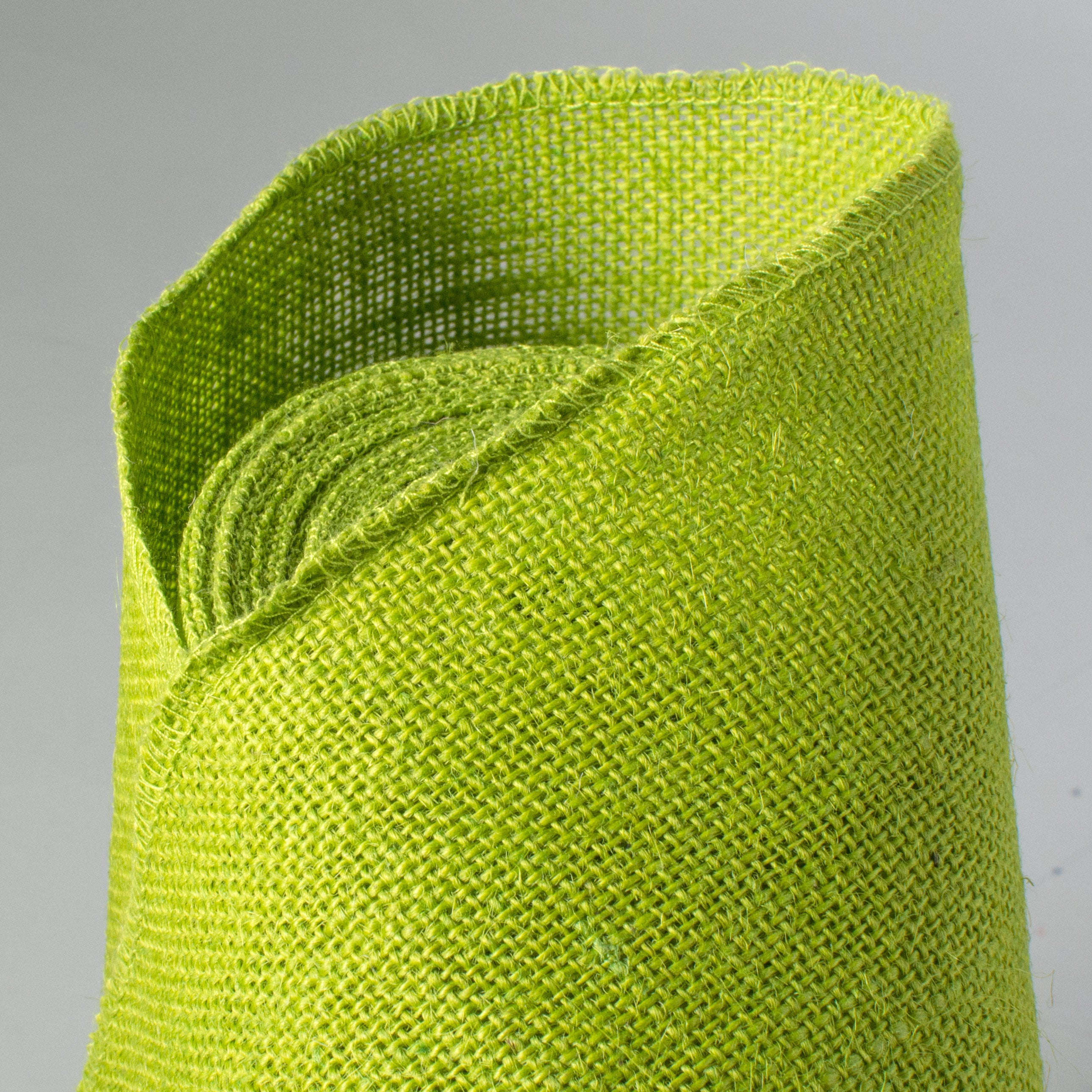 9" Fine Weave Burlap Fabric Ribbon: Apple Green (10 Yards) Lifestyle Photo