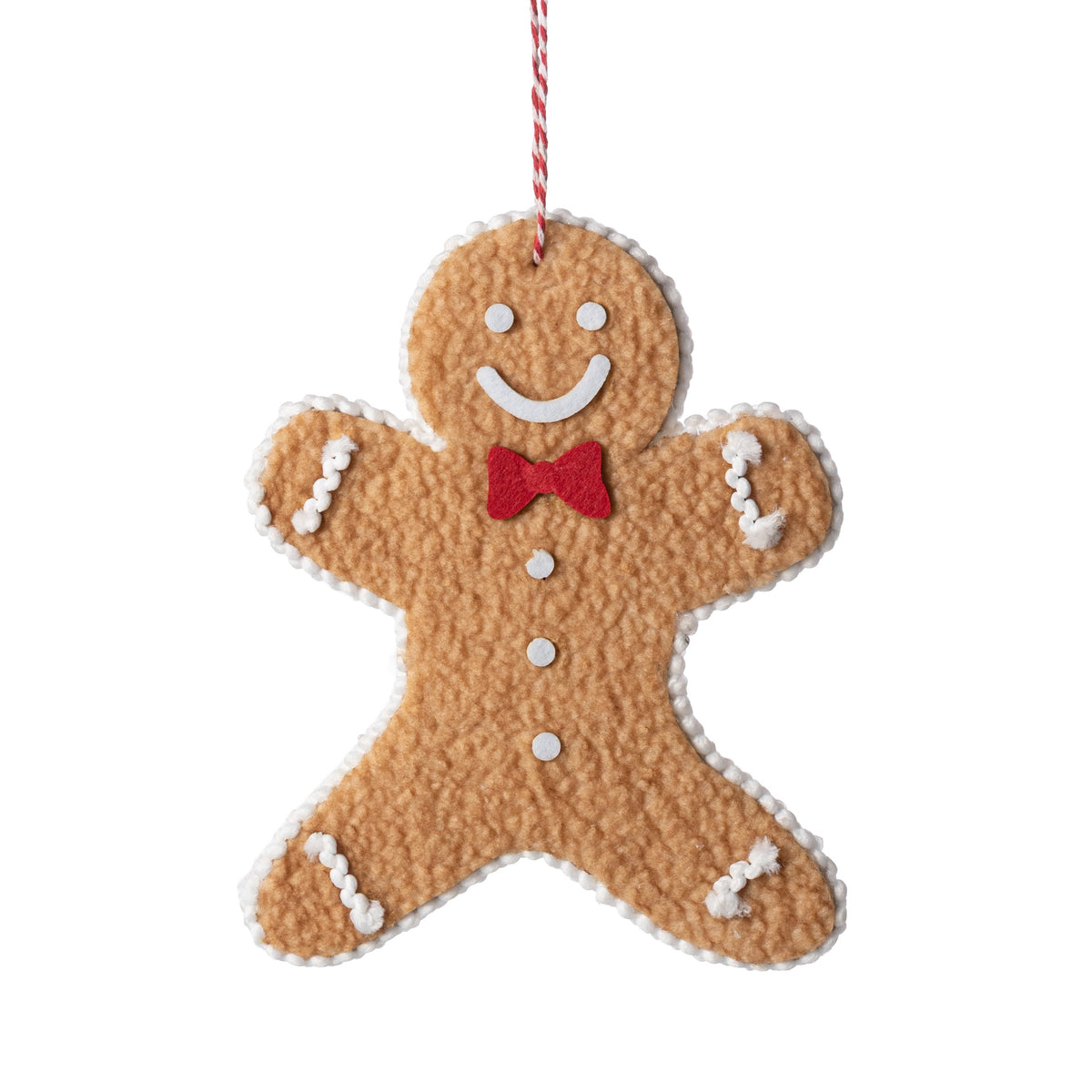 9" Fleece Gingerbread Man Ornament Item Number: 86839BN