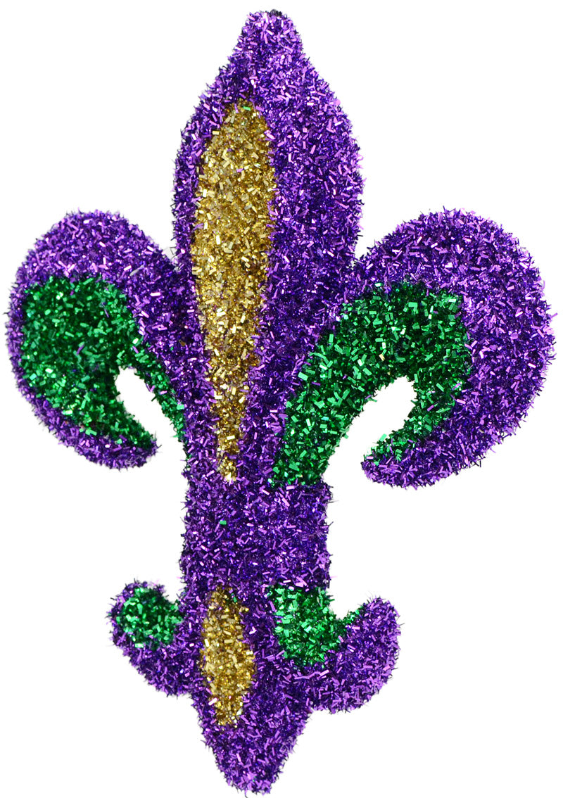 10" Fleur de Lis Ornament: PGG Tinsel detail photo 3
