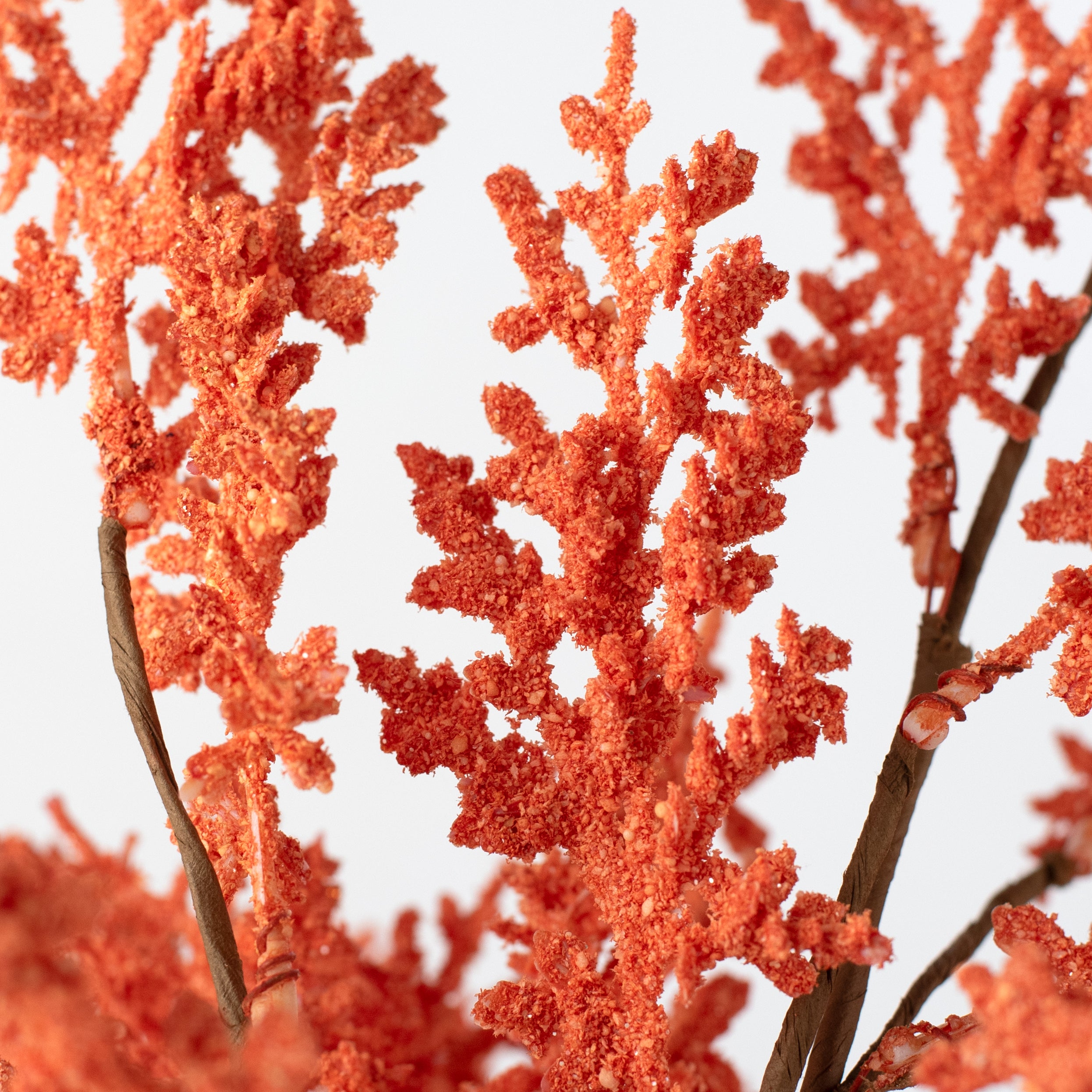 22" Flocked Cedar Bush: Rust Orange Lifestyle Photo