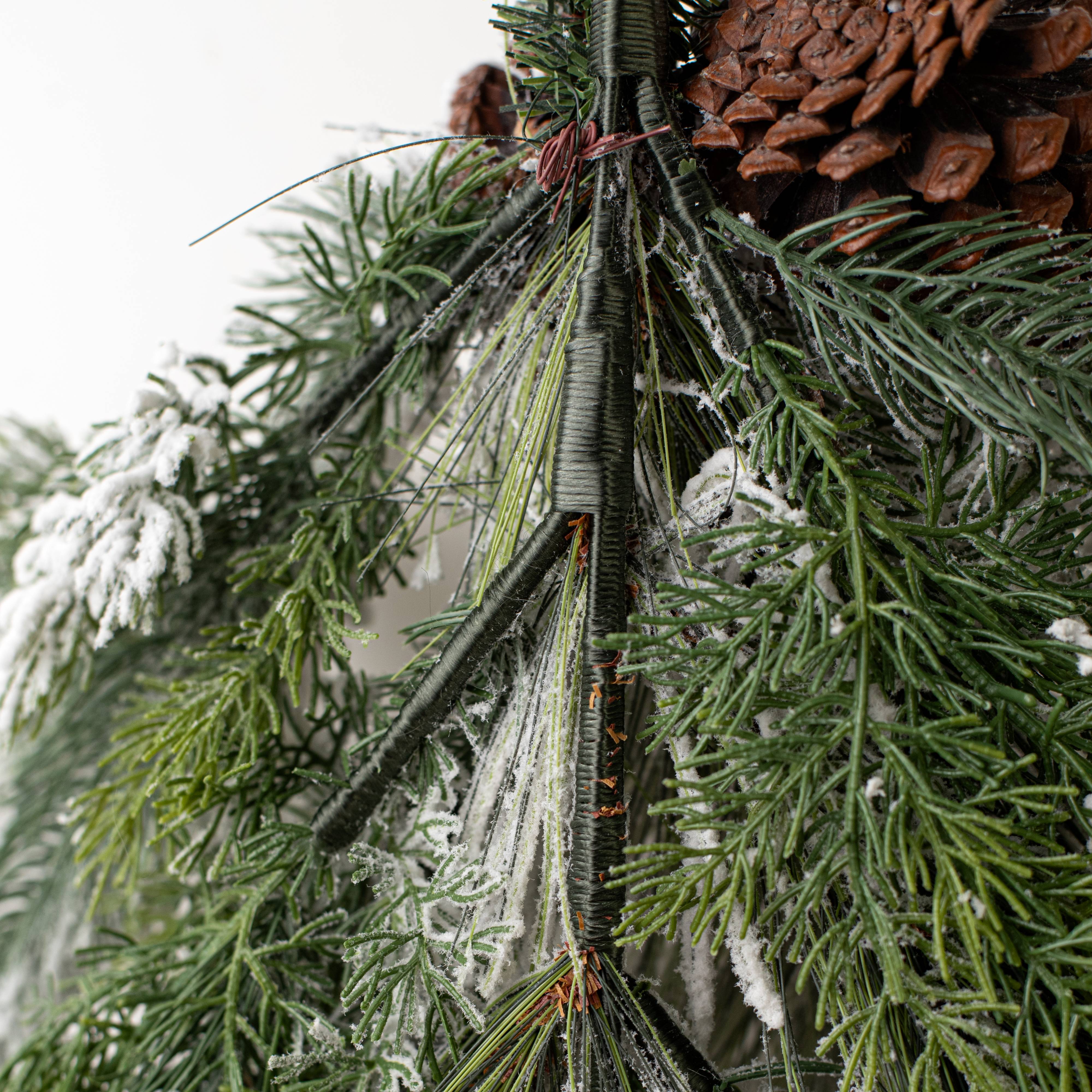 32" Flocked Clayton Pine Teardrop detail photo 5