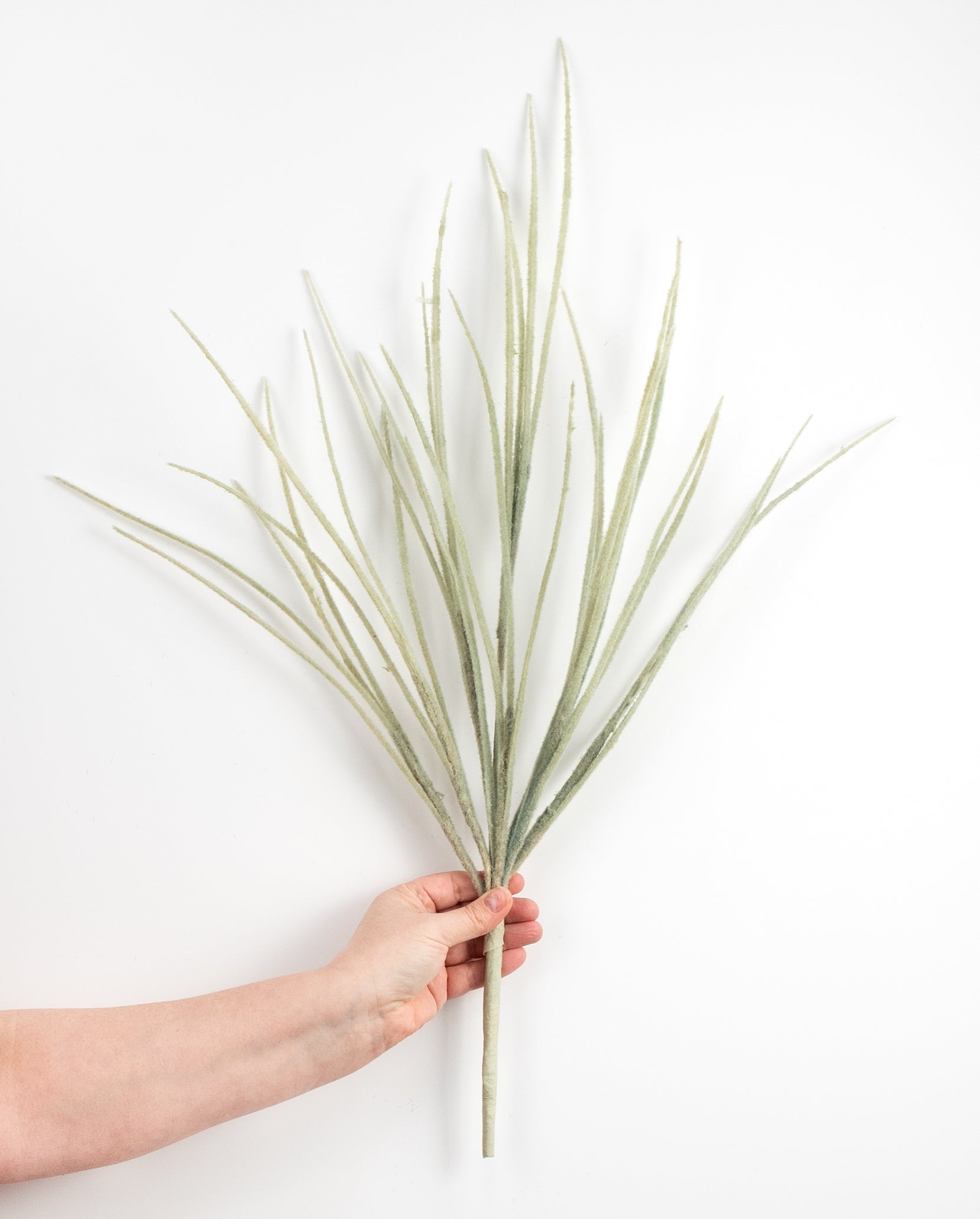 27" Flocked Grass Bush: Sage Green detail photo 3