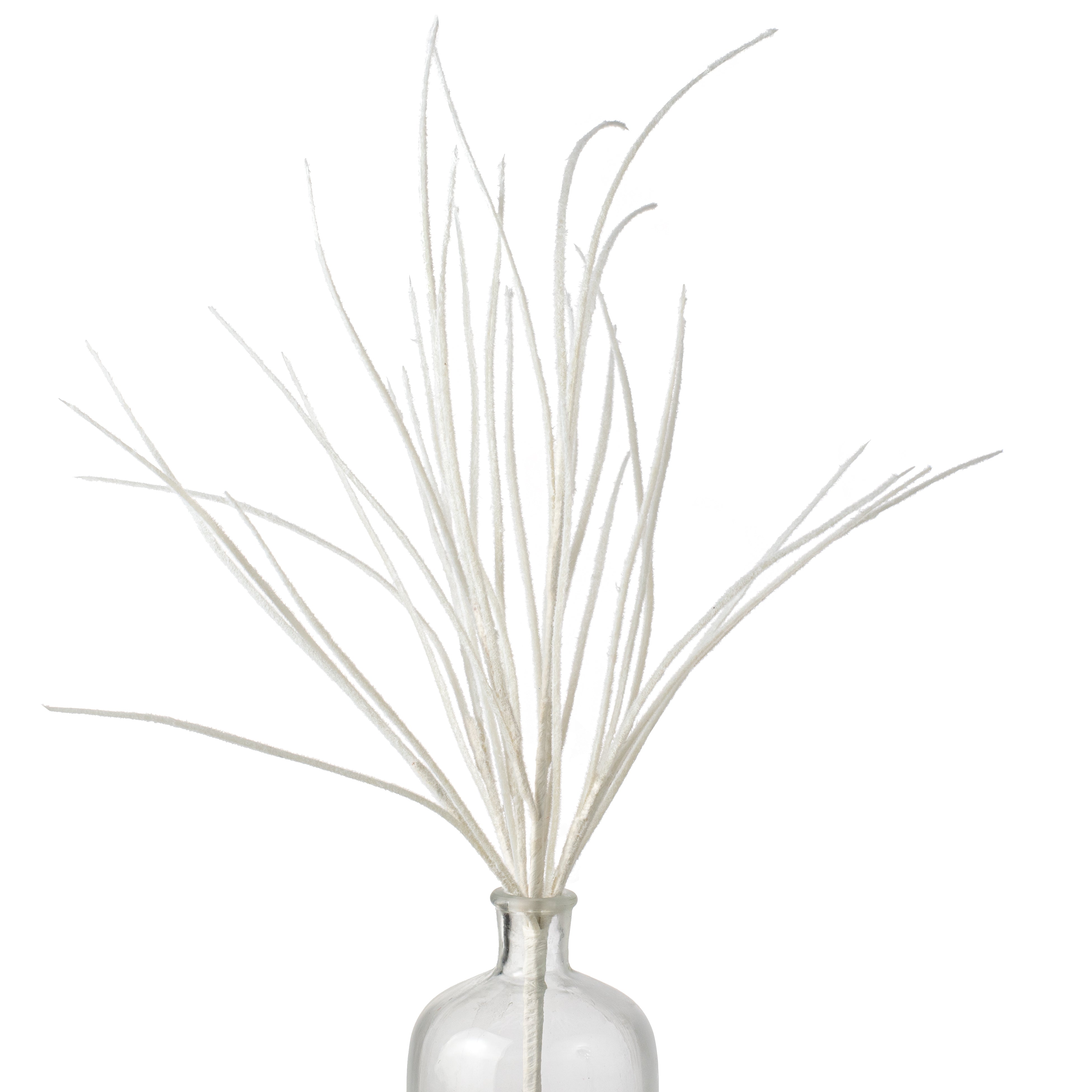 27" Flocked Grass Bush: White Item Number: FG610227