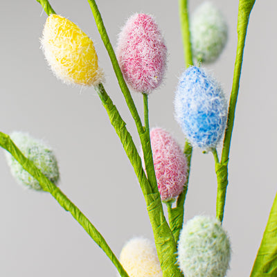 34" Flocked Oval Bead Wispy Spray: Spring Multicolor Lifestyle Photo