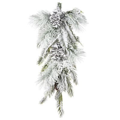 32" Flocked Pine Teardrop Item Number: 85876TD32