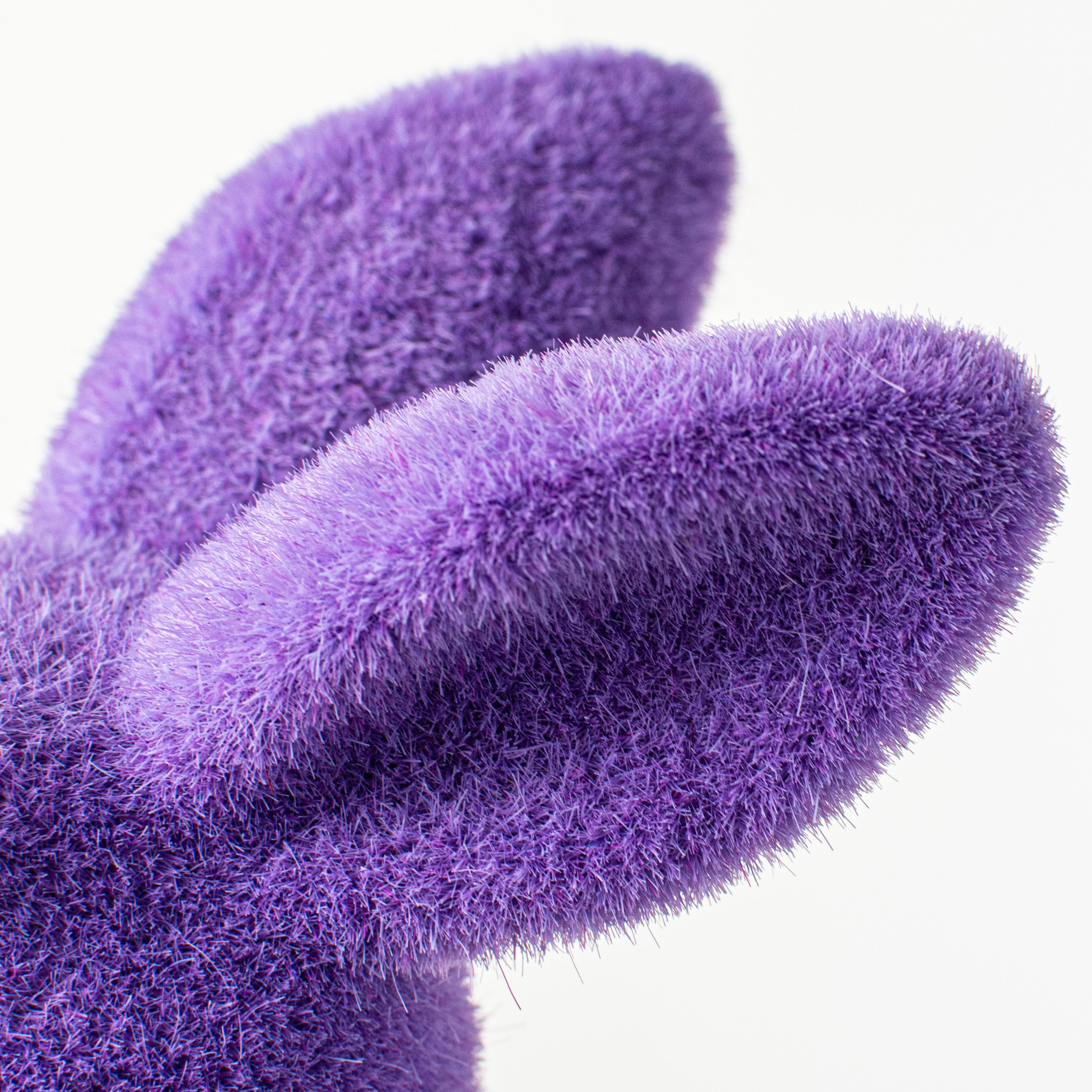 10" Flocked Sitting Rabbit: Lavender detail photo 3
